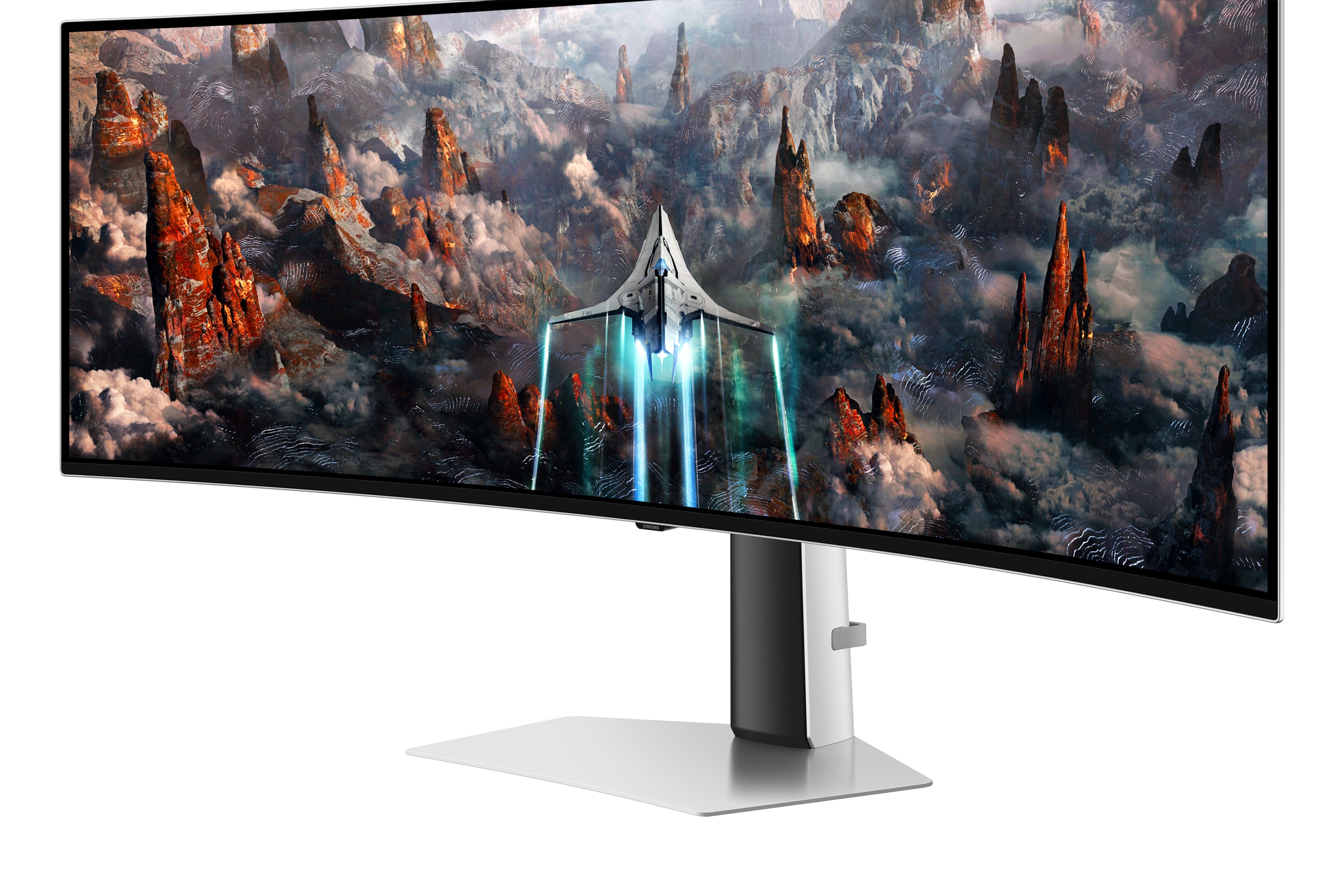 Samsung G93SC écran plat de PC 124,5 cm (49") 5120 x 1440 pixels Dual QHD OLED Argent