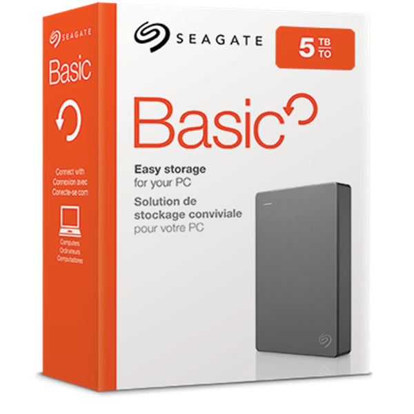 Seagate Basic disque dur externe 5 To 2.5" 3.2 Gen 1 (3.1 Gen 1) Argent