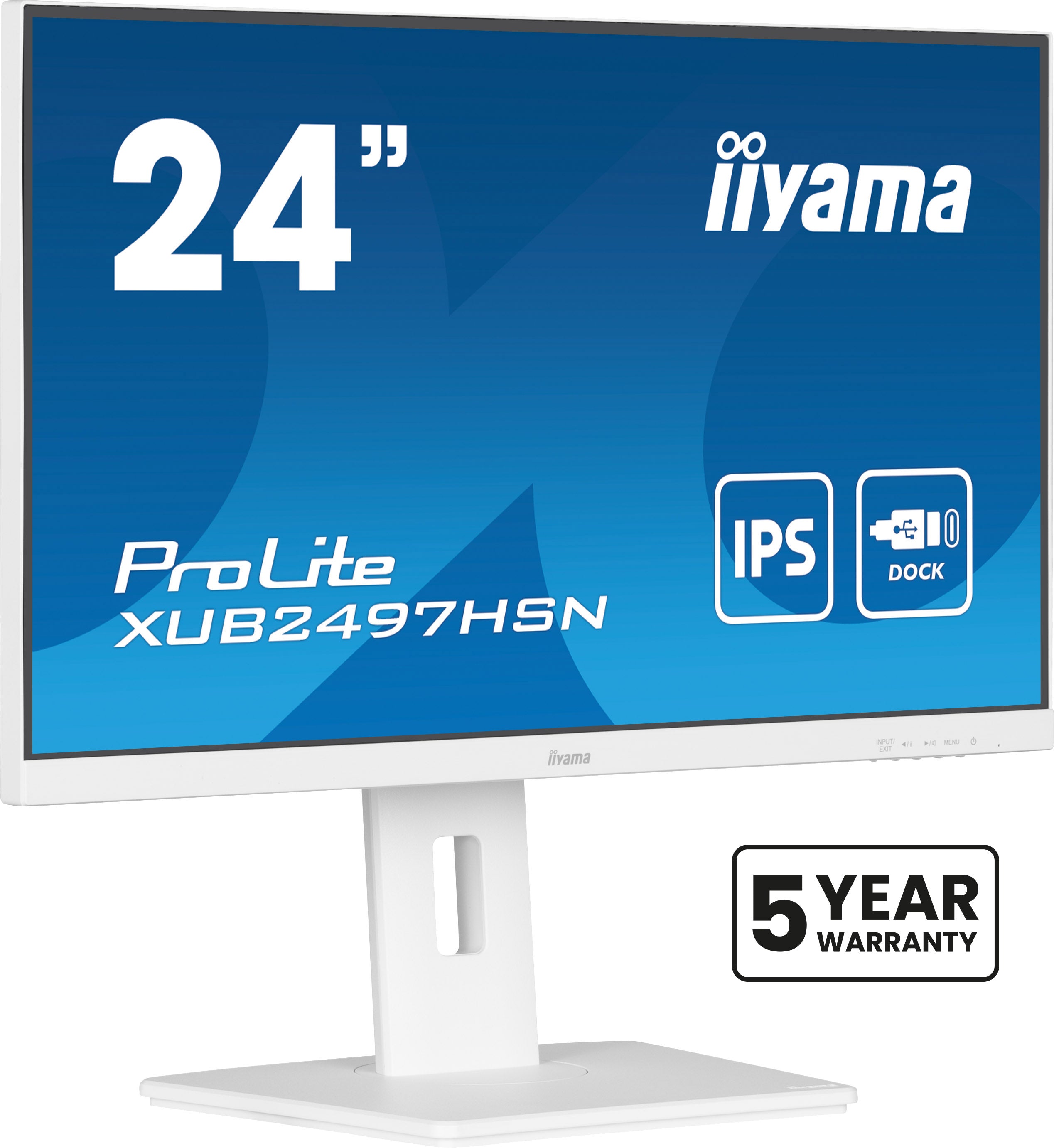 iiyama ProLite XUB2497HSN-W1 écran plat de PC 60,5 cm (23.8") 1920 x 1080 pixels Full HD LED Blanc