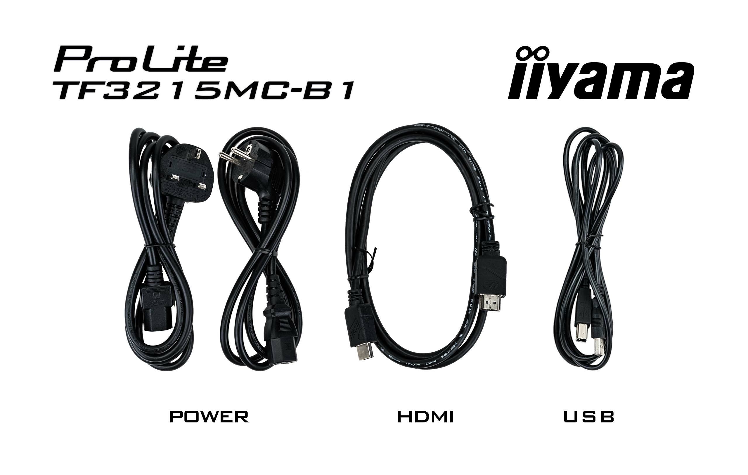 iiyama ProLite TF3215MC-B2 écran plat de PC 81,3 cm (32") 1920 x 1080 pixels Full HD LED Écran tactile Kiosque Noir