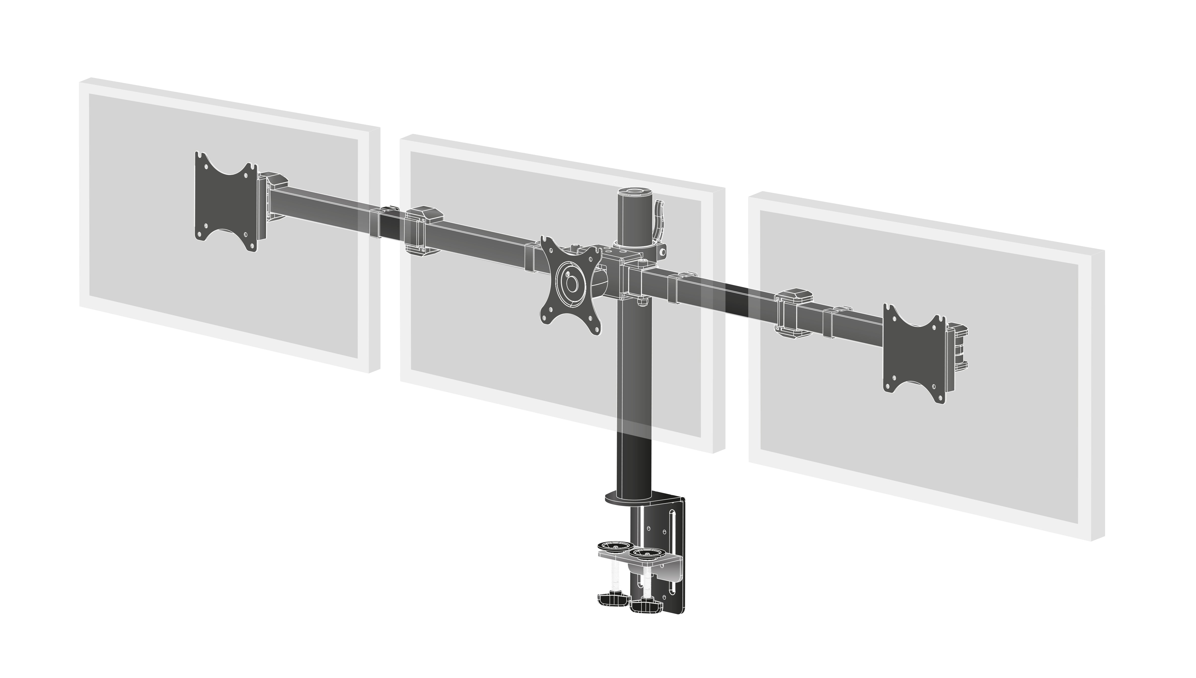 iiyama Desk Mount 68,6 cm (27") Bureau Noir