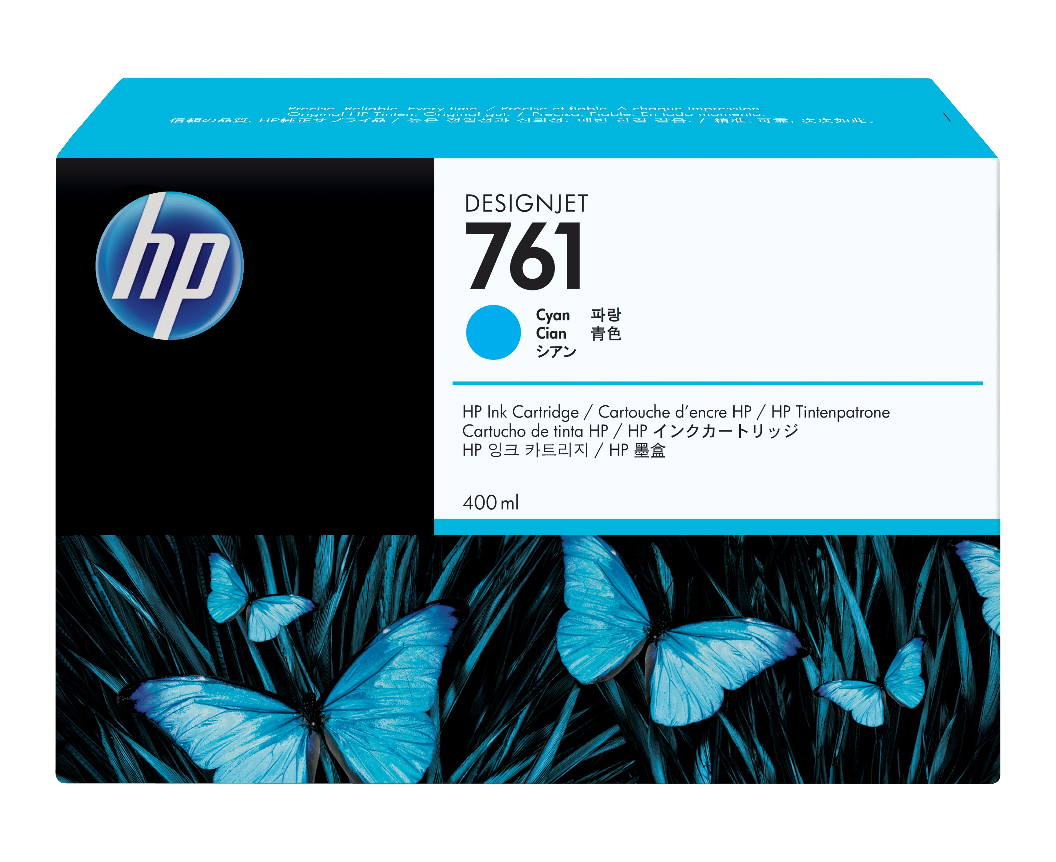 HP 761 cartouche d'encre DesignJet cyan, 400 ml