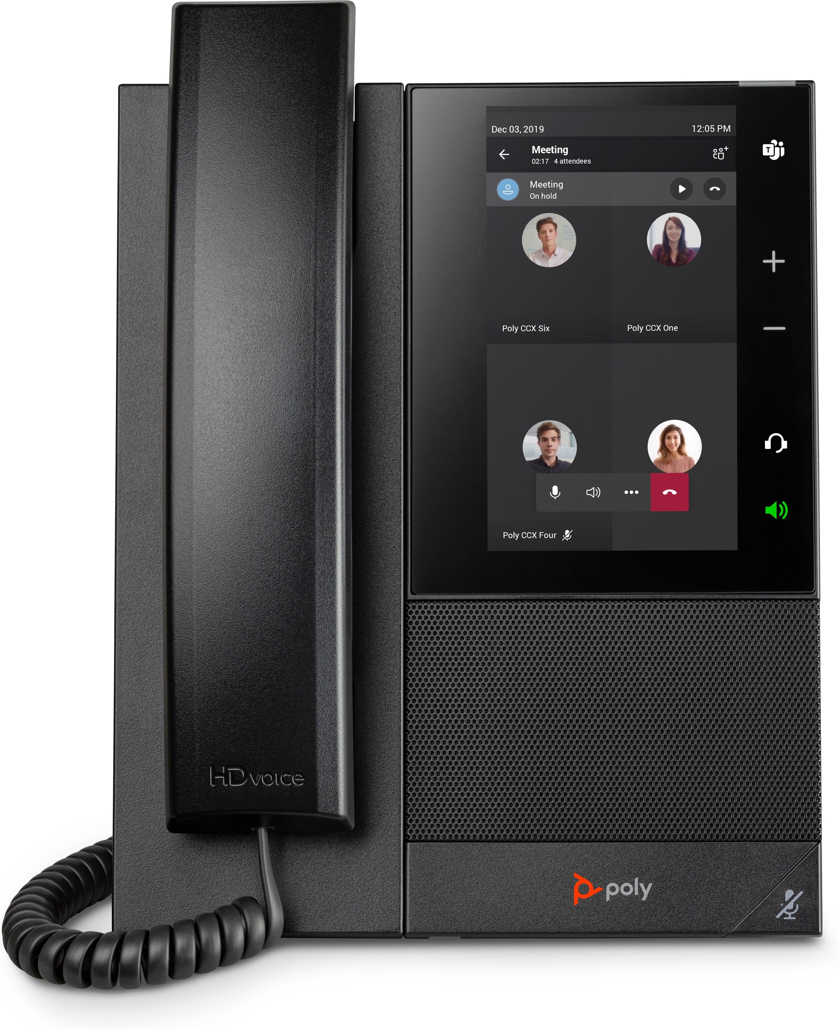 POLY Téléphone multimédia professionnel CCX 500 pour Microsoft Teams et compatible PoE