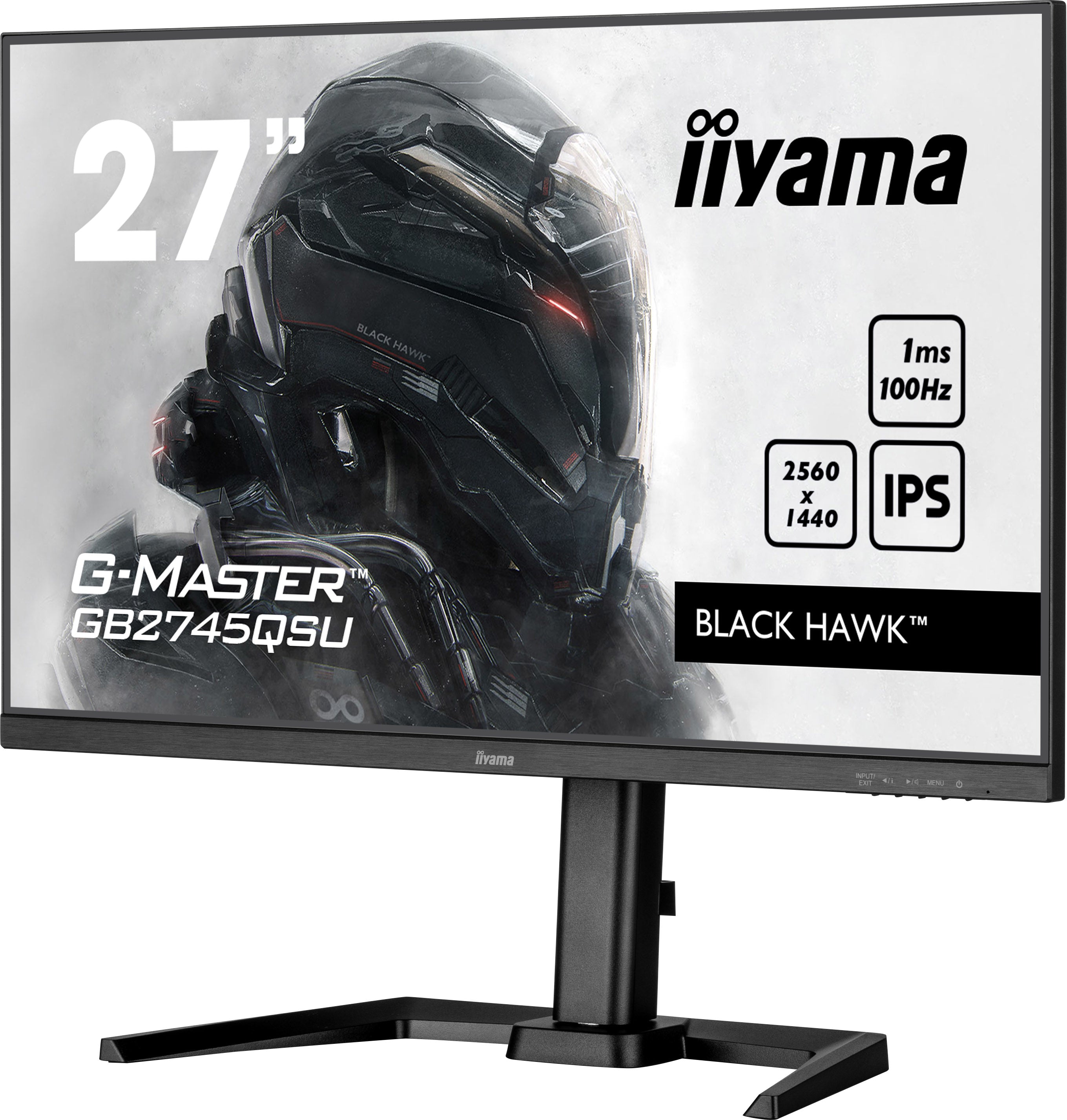 iiyama G-MASTER GB2745QSU-B1 écran plat de PC 68,6 cm (27") 2560 x 1440 pixels 2K Ultra HD LED Noir