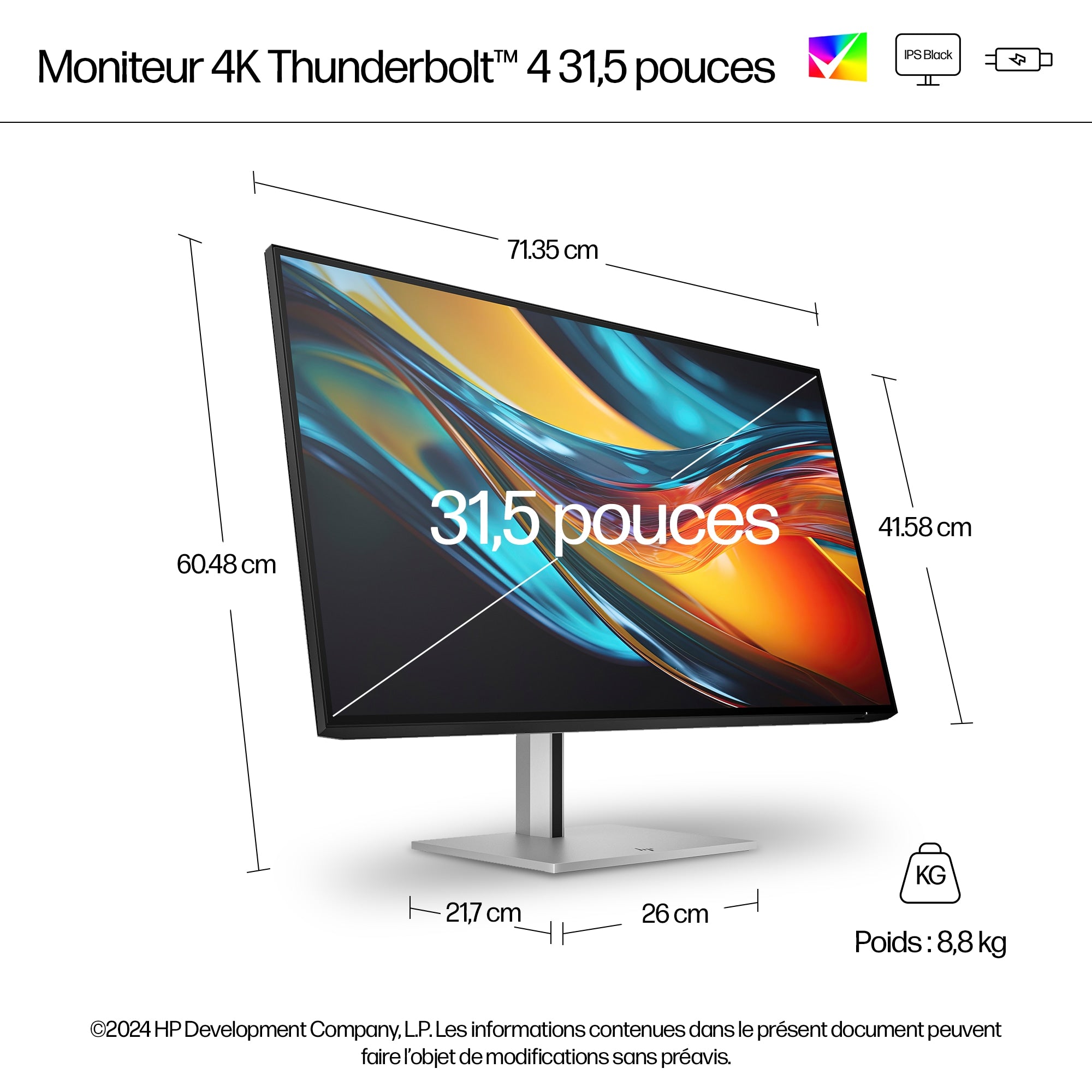 HP Écran 4K Thunderbolt 4 Série 7 Pro 31,5 pouces - 732pk