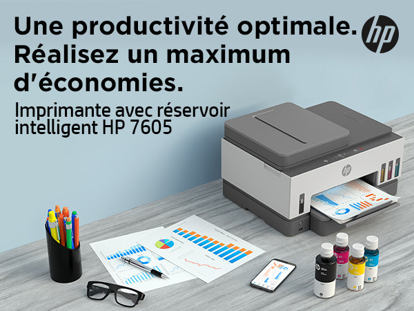 HP Smart Tank 7605 Sans fil All-in-One Couleur Imprimante, Impression recto-verso; copieur, scanner