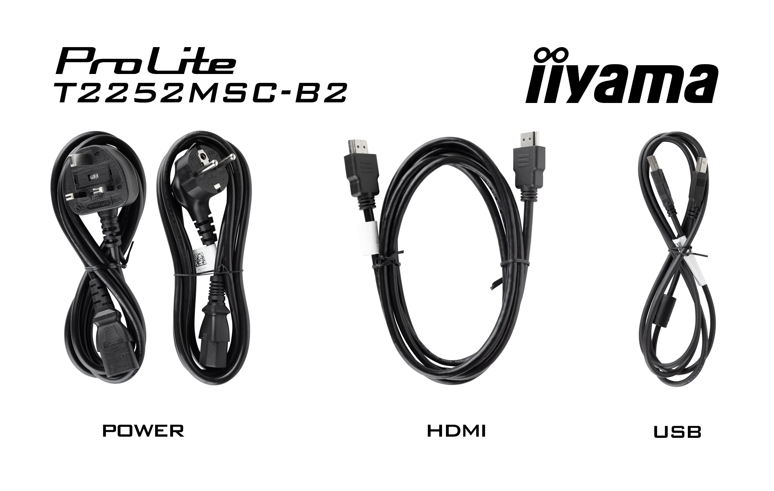 iiyama ProLite T2252MSC-B2 écran plat de PC 54,6 cm (21.5") 1920 x 1080 pixels Full HD LCD Écran tactile Noir