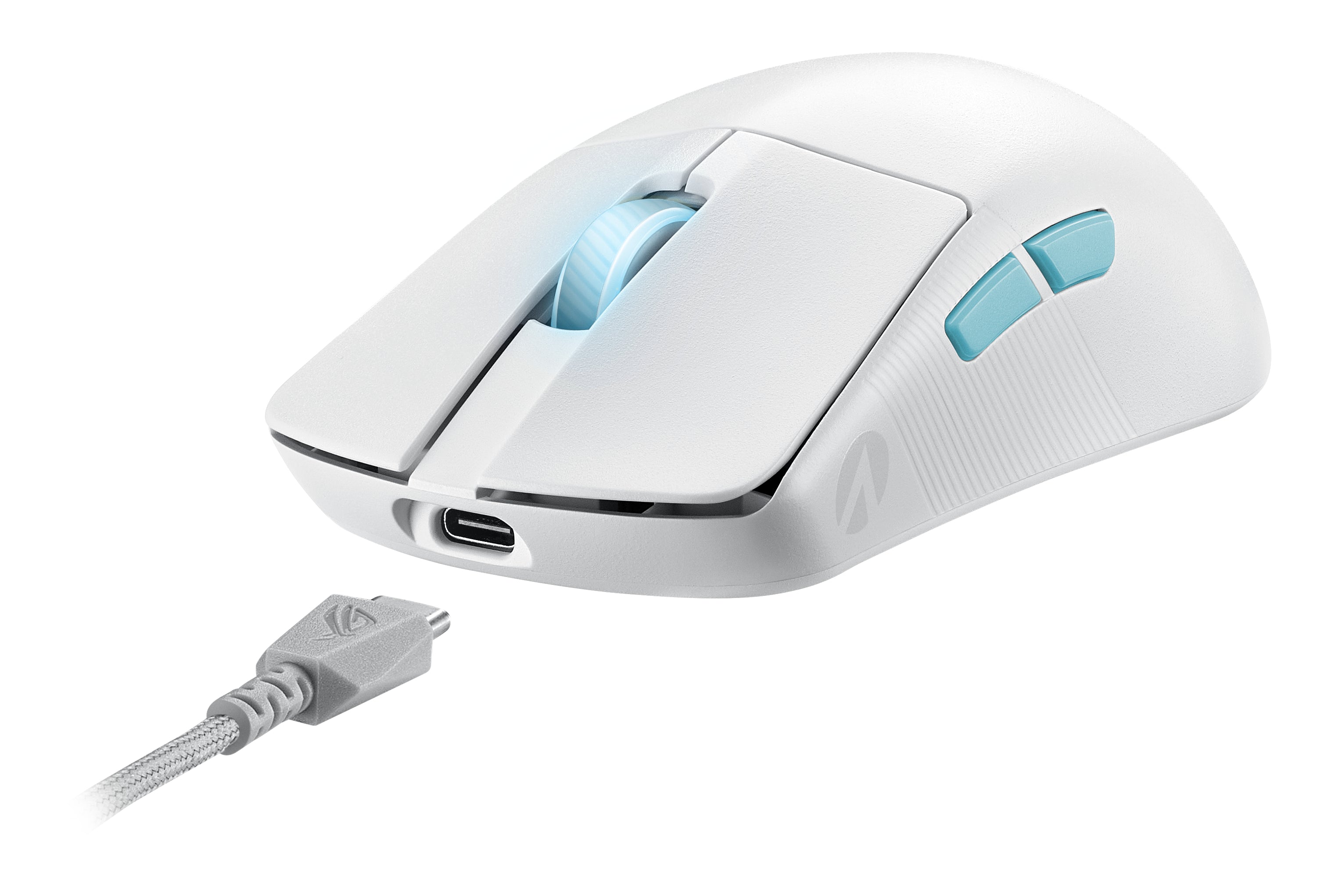 ASUS ROG Harpe Ace Aim Lab Edition souris Jouer Ambidextre RF Wireless + Bluetooth + USB Type-C Opto-mécanique 36000 DPI