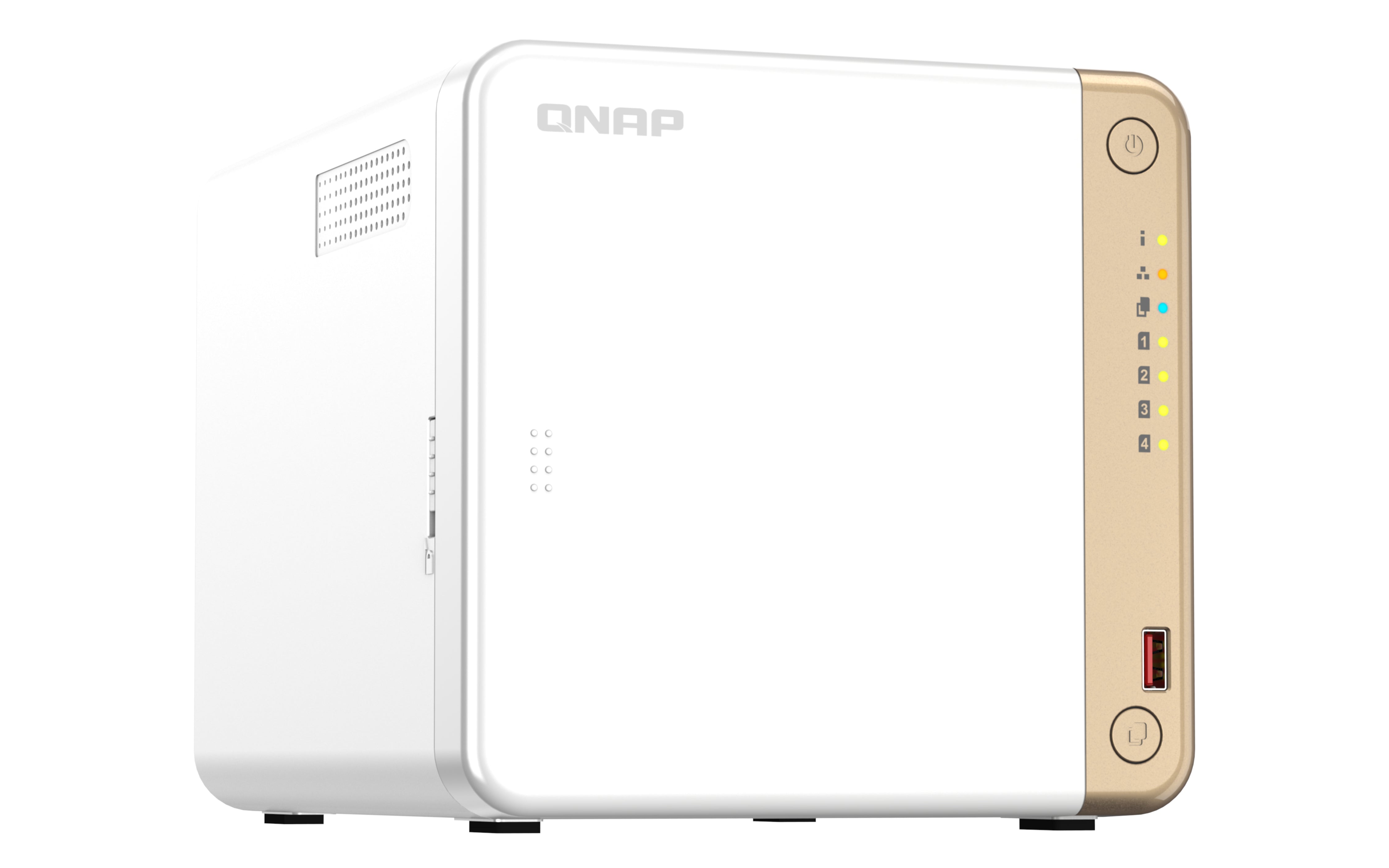 QNAP TS-462-4G serveur de stockage NAS Tower Intel® Celeron® N4505 2 Go DDR4 0 To QNAP QTS Blanc