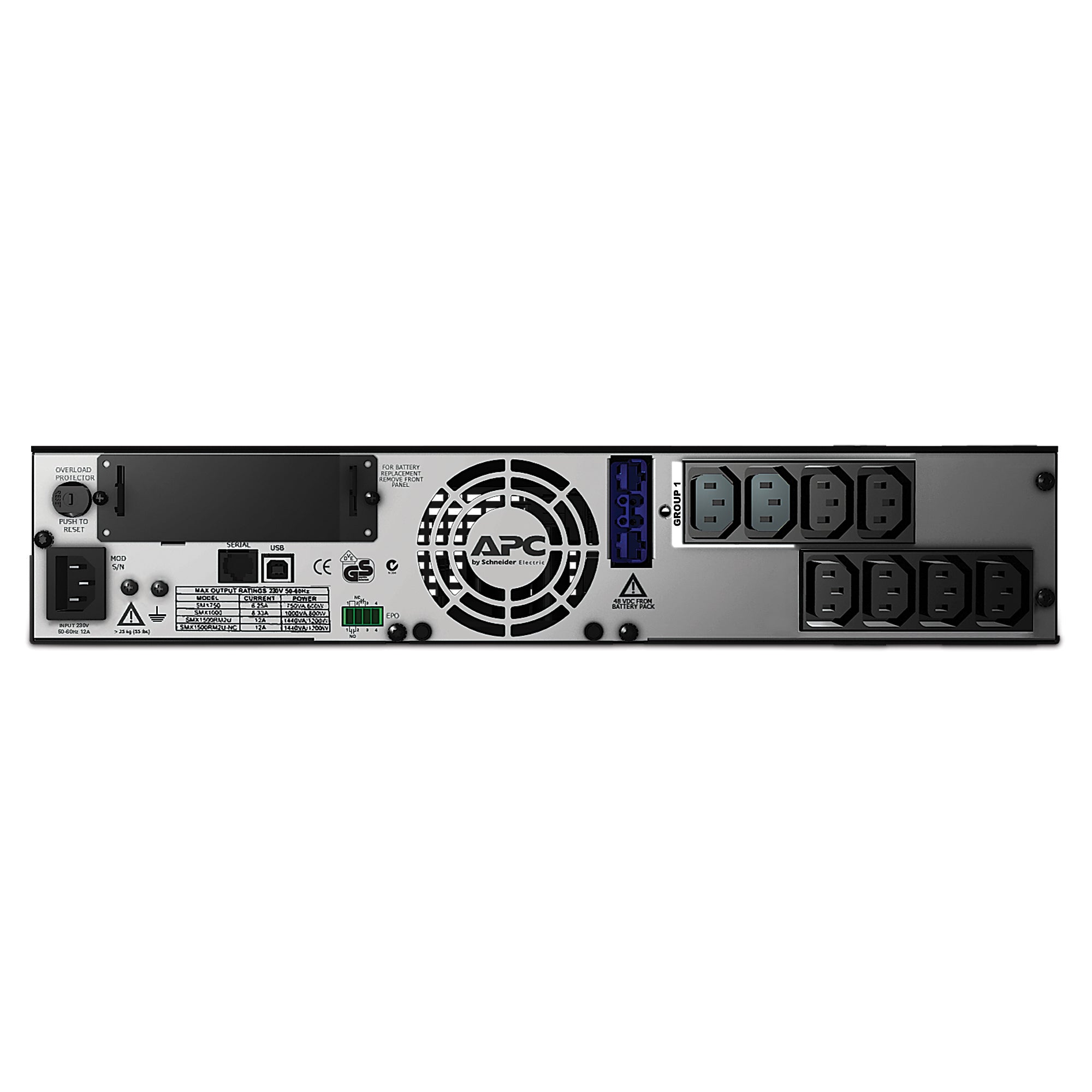 APC Smart-UPS X SMX750I - 750VA, 8x C13 sortie, USB, runtime extensible