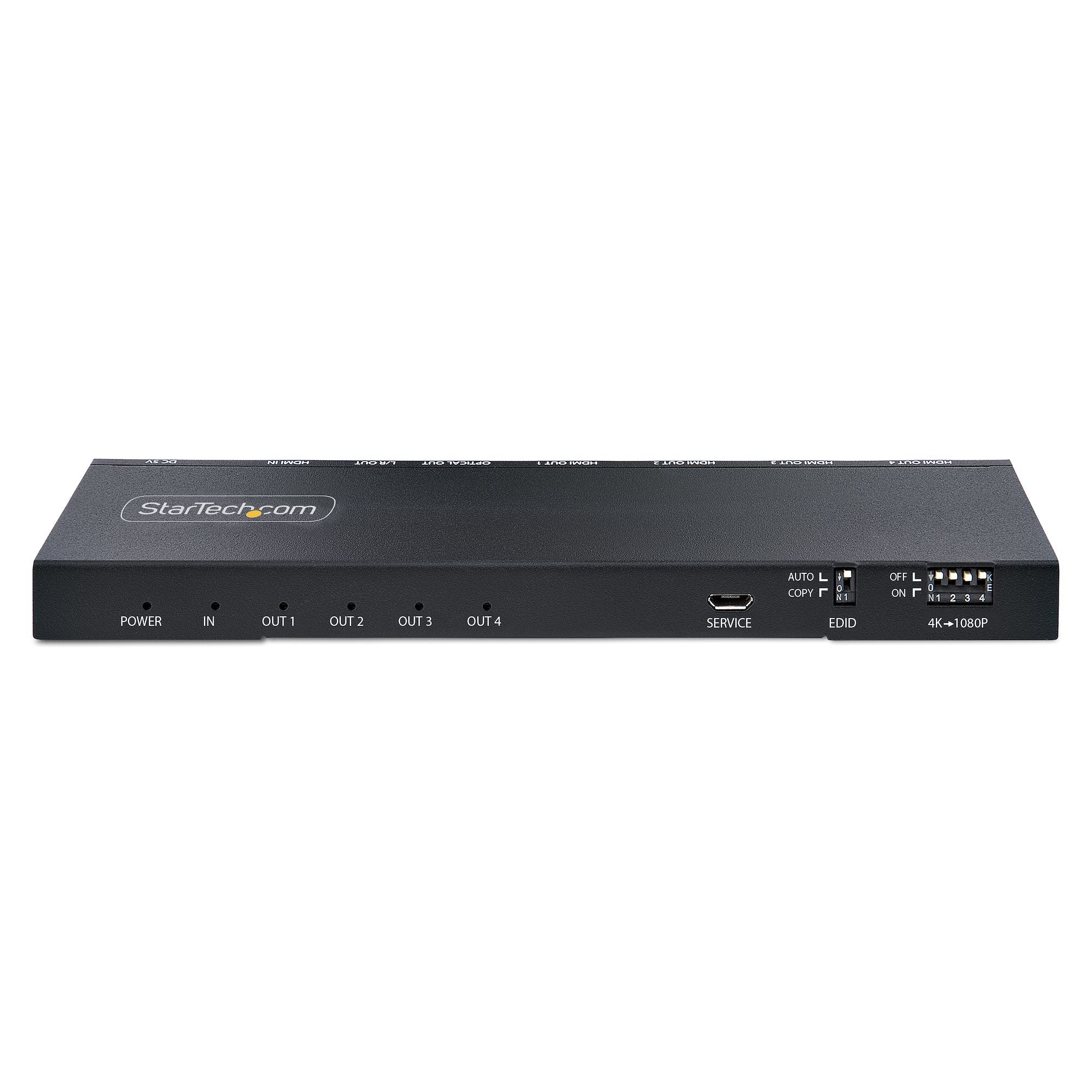 StarTech.com Splitter HDMI 4 Ports - Répartiteur HDMI 4K 60Hz avec Scaler Intégré - Répartiteur HDMI 1 Entrée 4 Sorties - Splitter HDMI 1080p PC - Port Optique 3.5mm