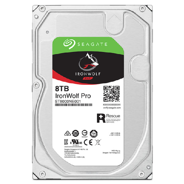 Seagate IronWolf Pro ST8000NT001 disque dur 8 To 7200 tr/min 256 Mo 3.5" Série ATA III