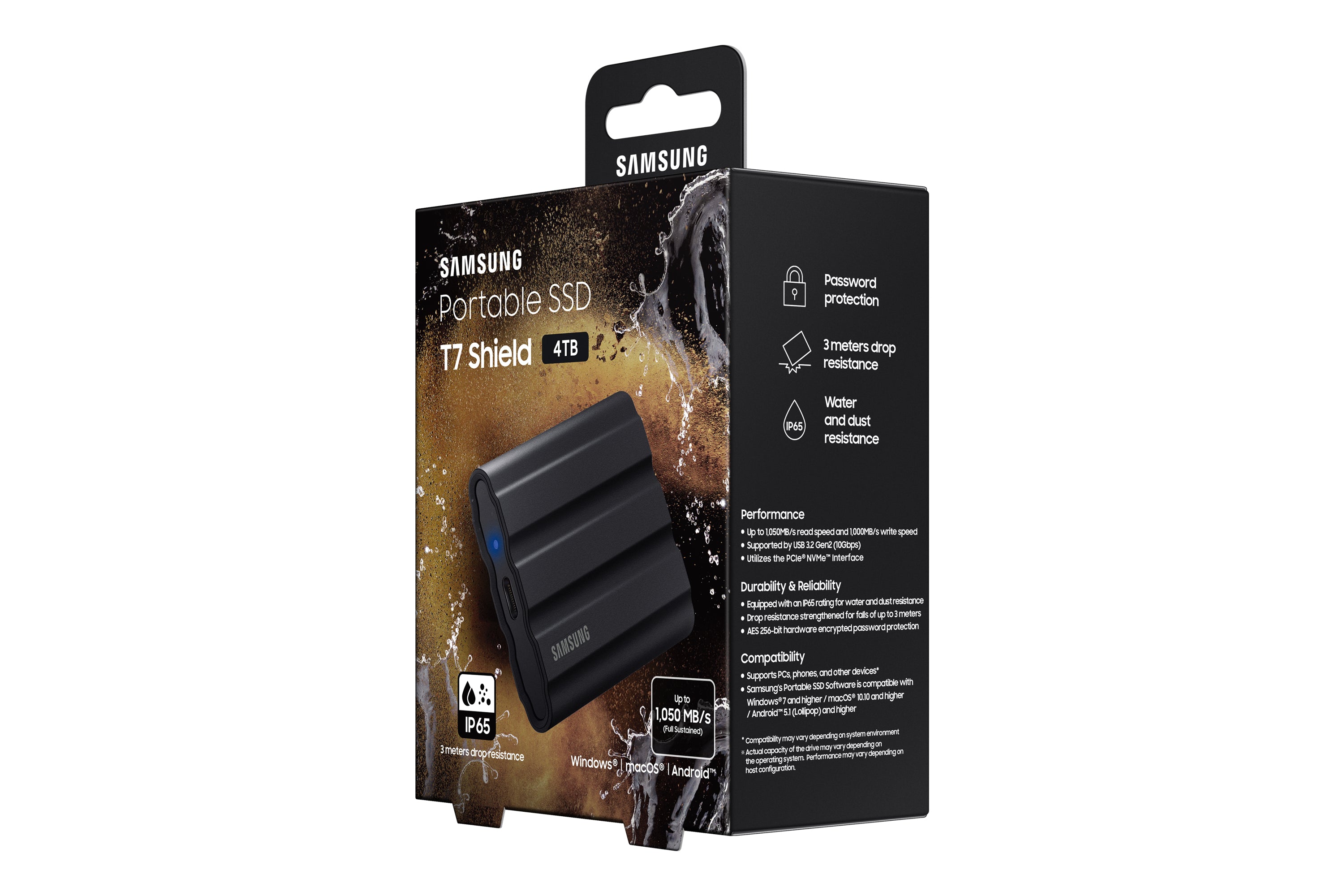 Samsung MU-PE4T0S 4 To USB Type-C 3.2 Gen 2 (3.1 Gen 2) Noir