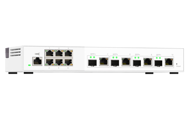 QNAP QSW-M2106-4C commutateur réseau Géré L2 2.5G Ethernet (100/1000/2500) Blanc