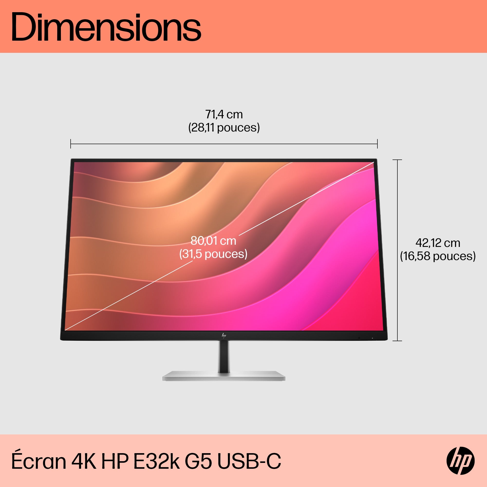 HP Écran USB-C 4K E32k G5
