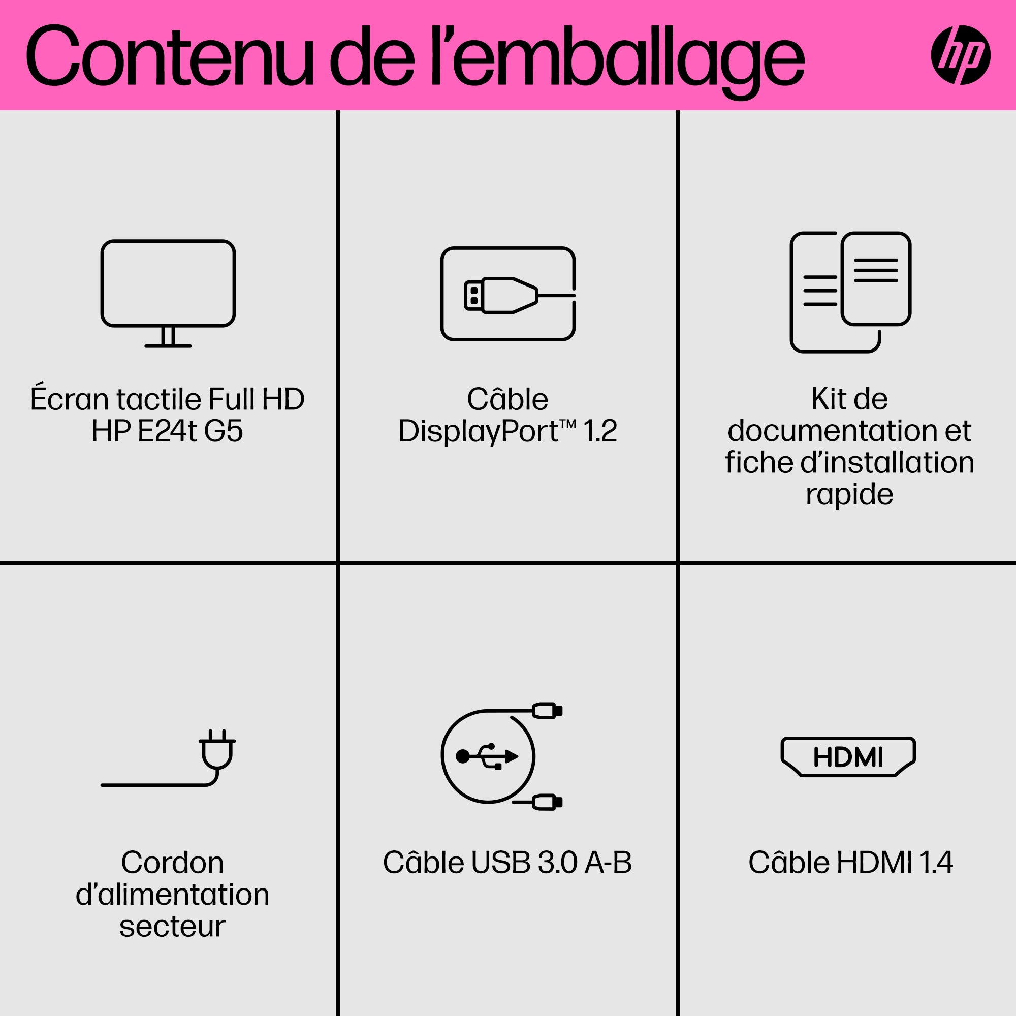 HP Écran tactile FHD E24t G5