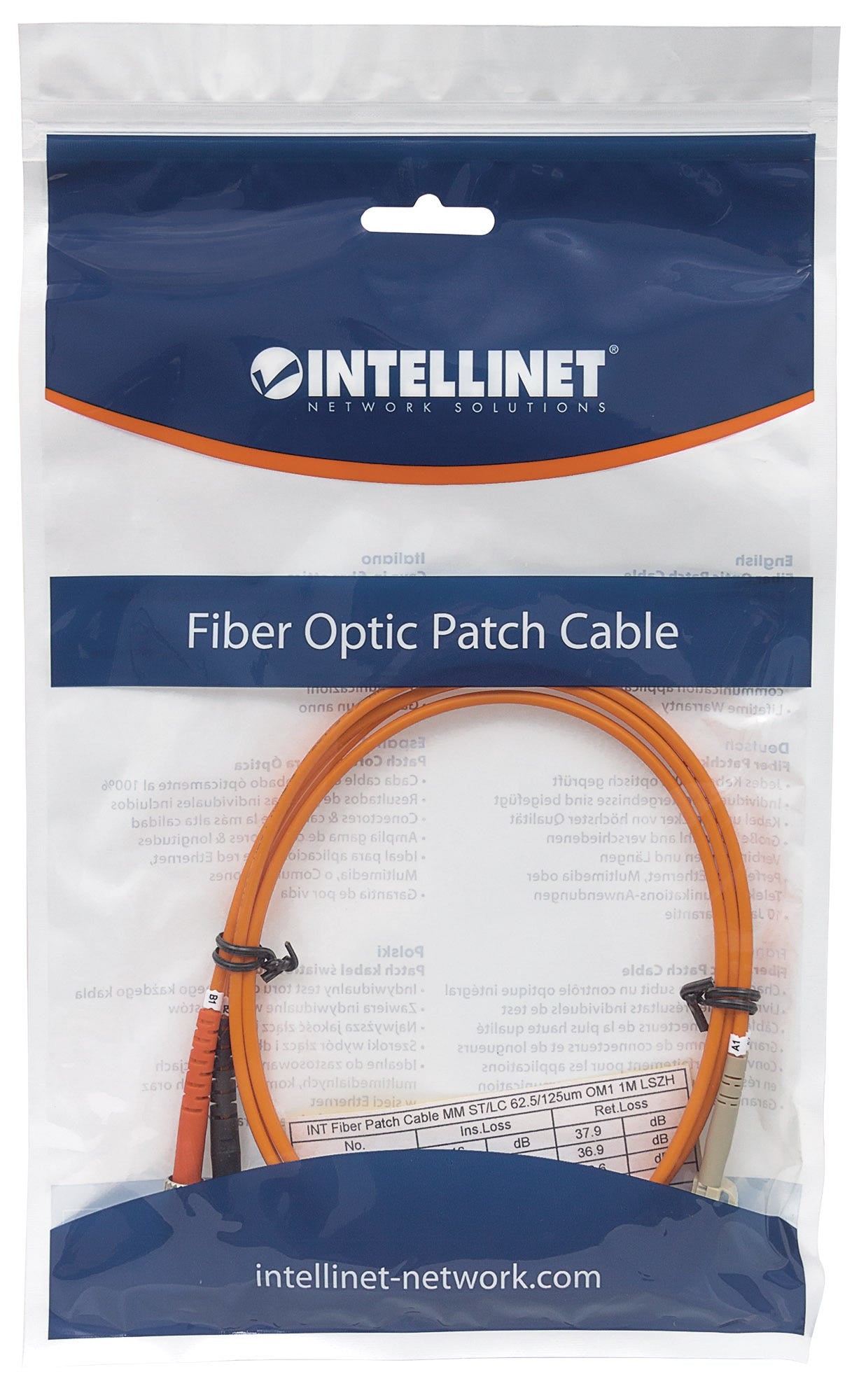 Intellinet 3m LC/ST câble InfiniBand et à fibres optiques Orange