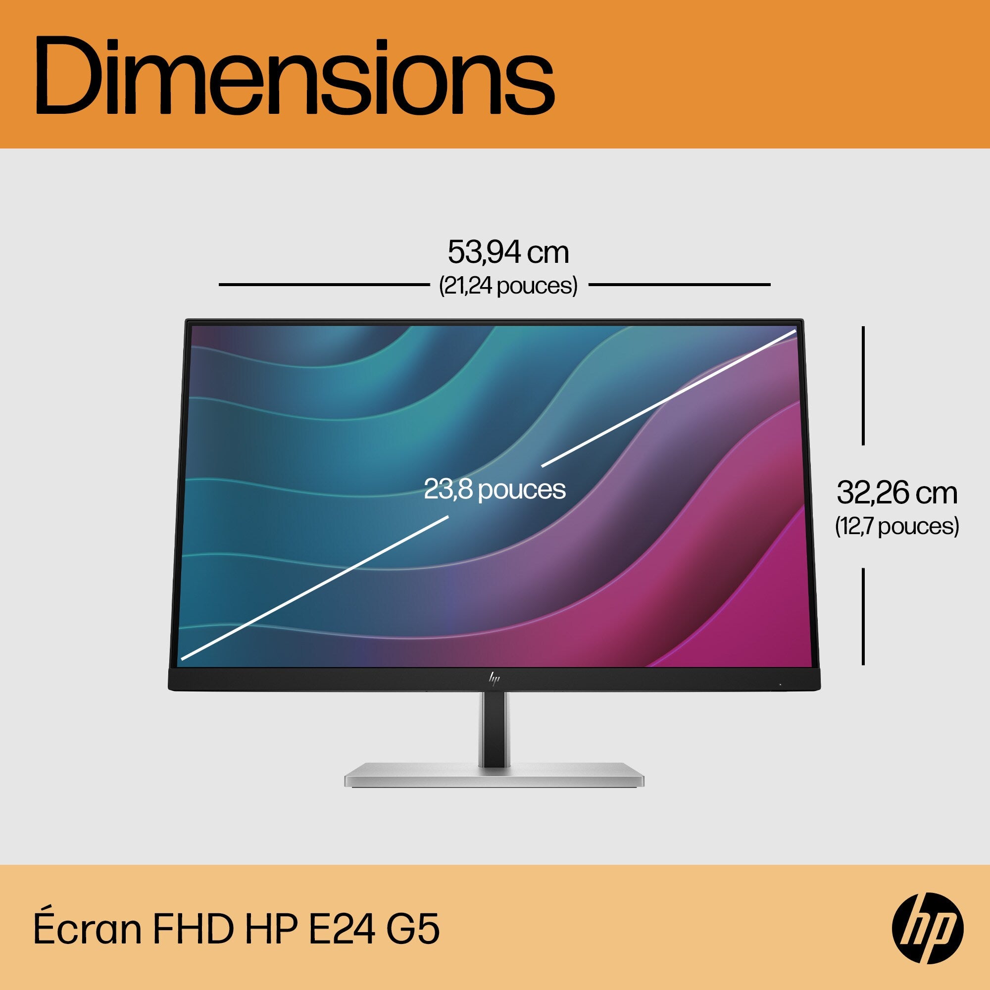 HP E-Series Écran FHD E24 G5