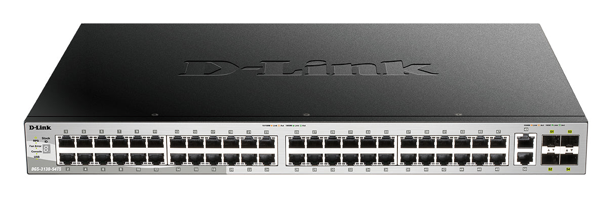 D-Link DGS-3130-54TS/E commutateur réseau Géré L3 Gigabit Ethernet (10/100/1000) Gris