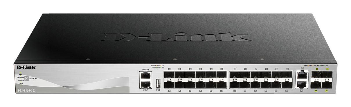D-Link DGS-3130-30S/E commutateur réseau Géré L3 10G Ethernet (100/1000/10000) Gris