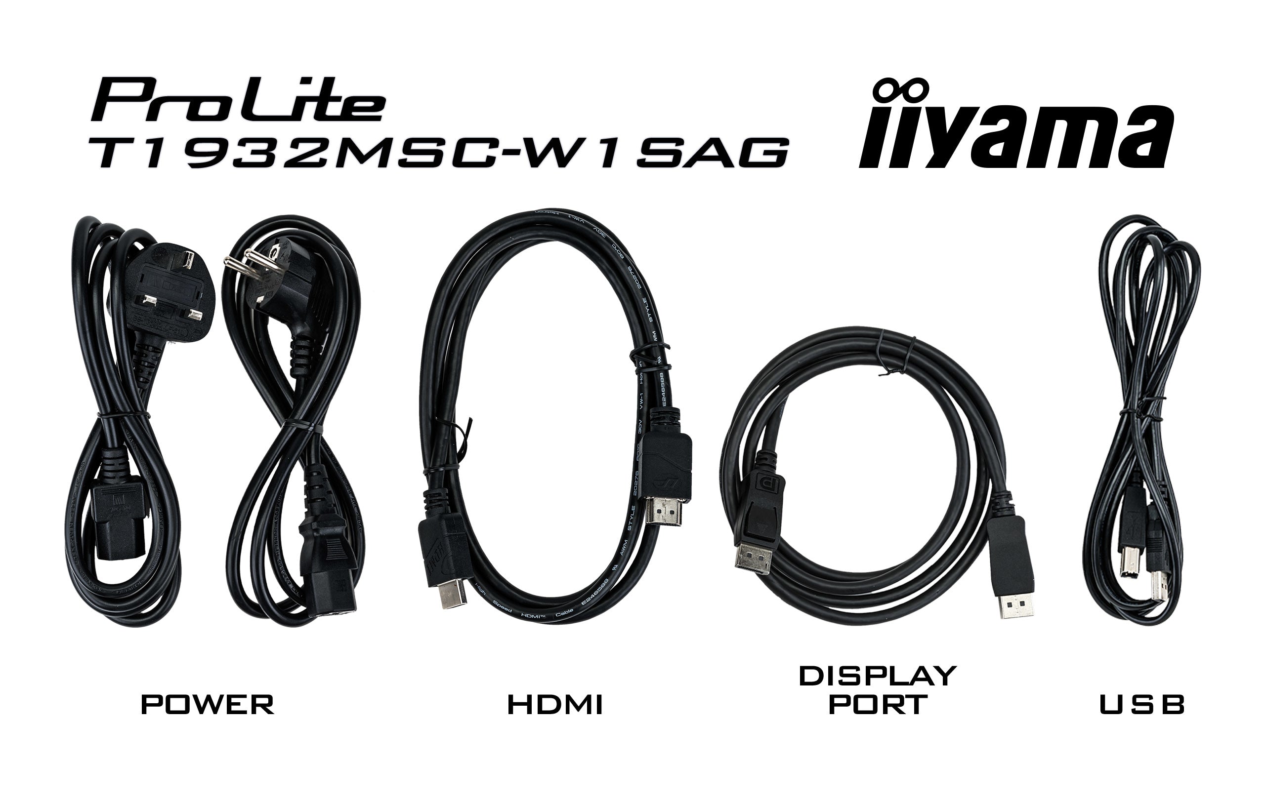 iiyama ProLite T1932MSC-W1SAG écran plat de PC 48,3 cm (19") 1280 x 1024 pixels Full HD LED Écran tactile Dessus de table Blanc