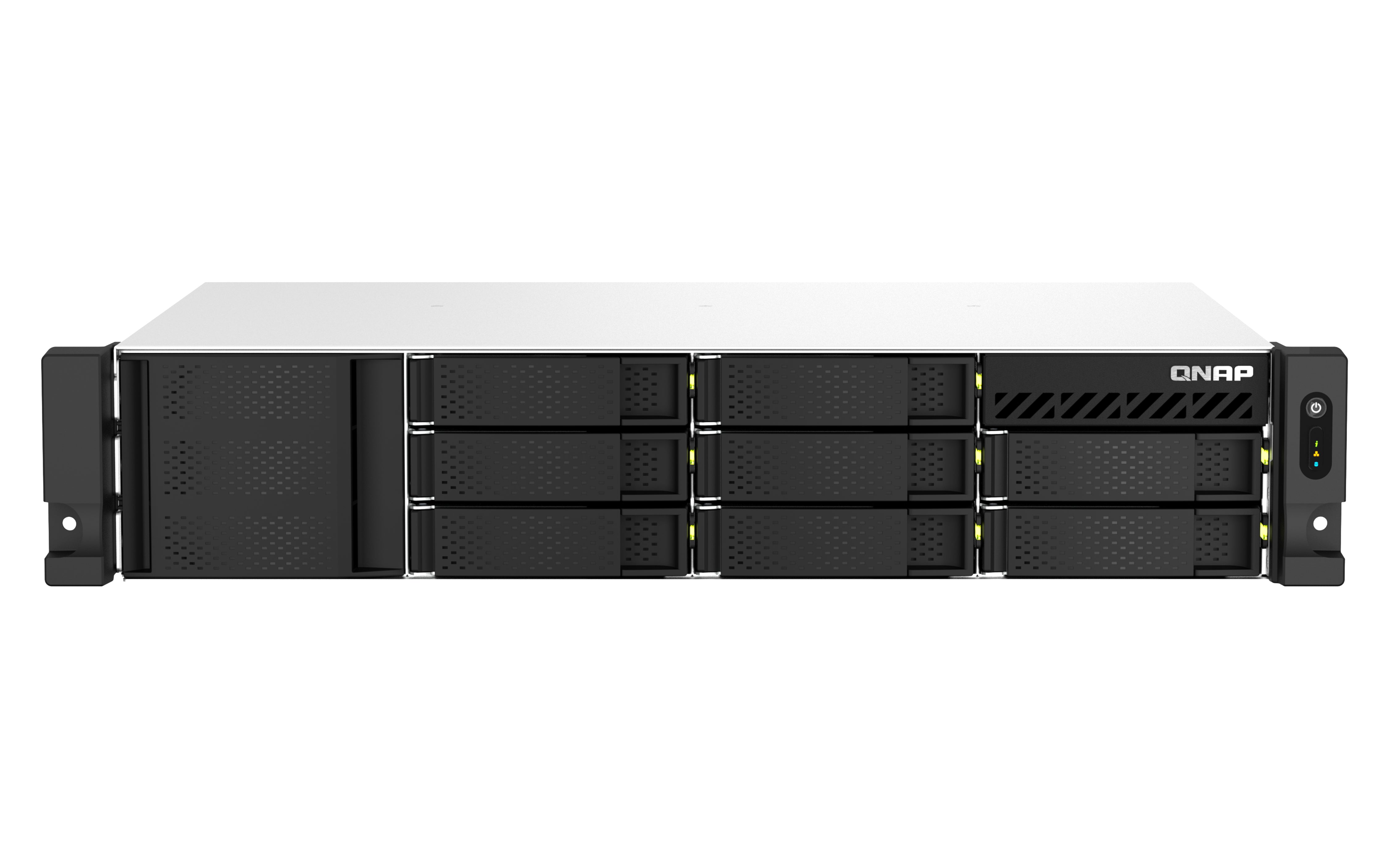 QNAP TS-873AEU-4G serveur de stockage NAS Rack (2 U) Ryzen Embedded V1500B 4 Go DDR4 0 To QuTS hero Noir