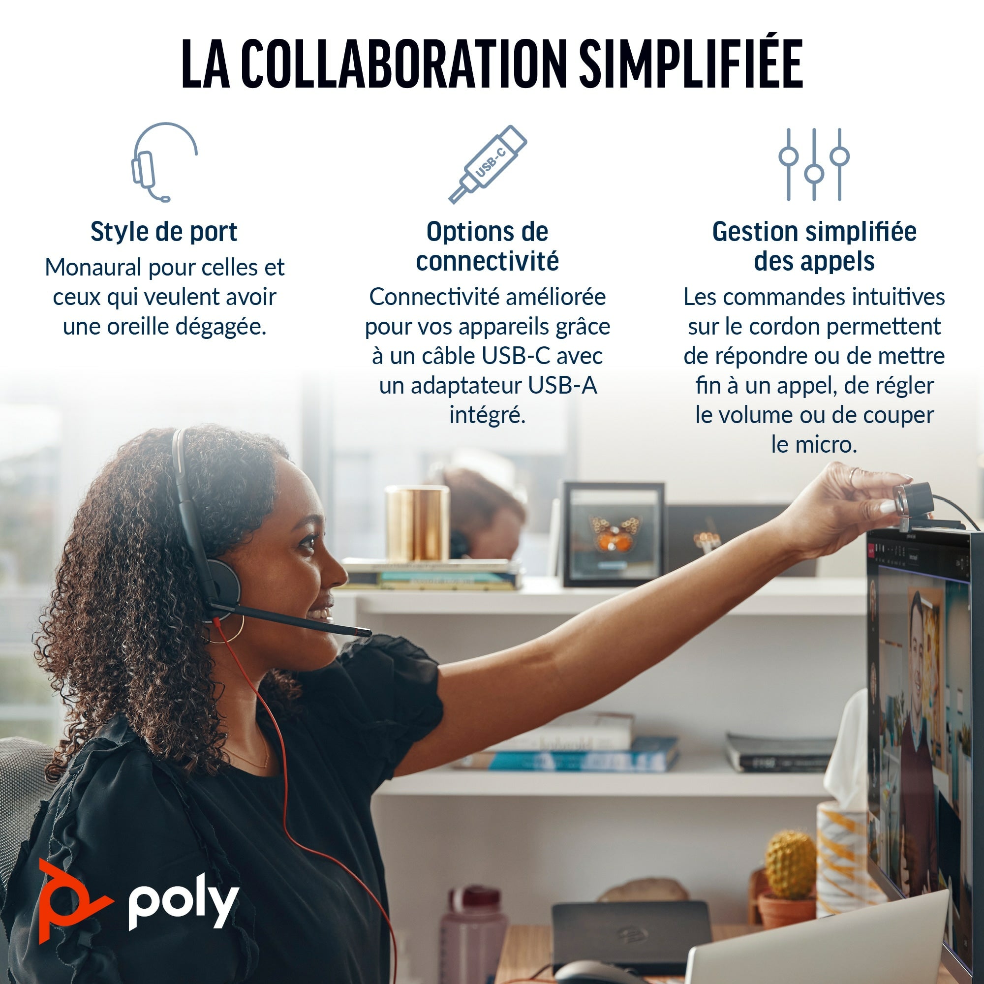 POLY Blackwire C3210 USB-C noir (lot)