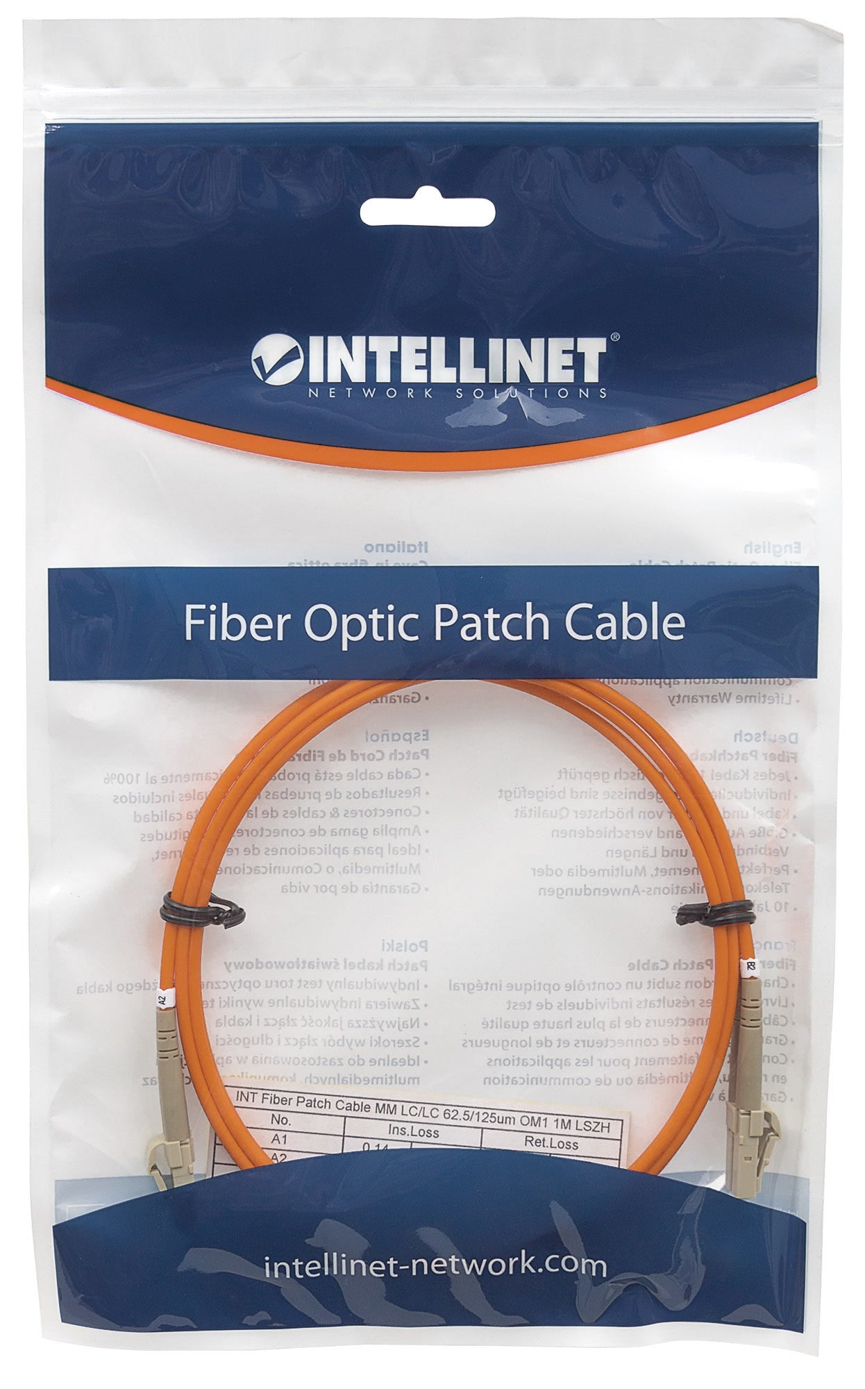Intellinet 2.0m LC M/M câble InfiniBand et à fibres optiques 2 m Orange