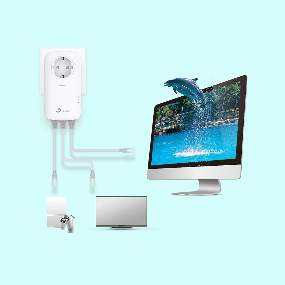 TP-Link TL-PA8033P KIT Adaptateur réseau CPL 1300 Mbit/s Ethernet/LAN Blanc 2 pièce(s)