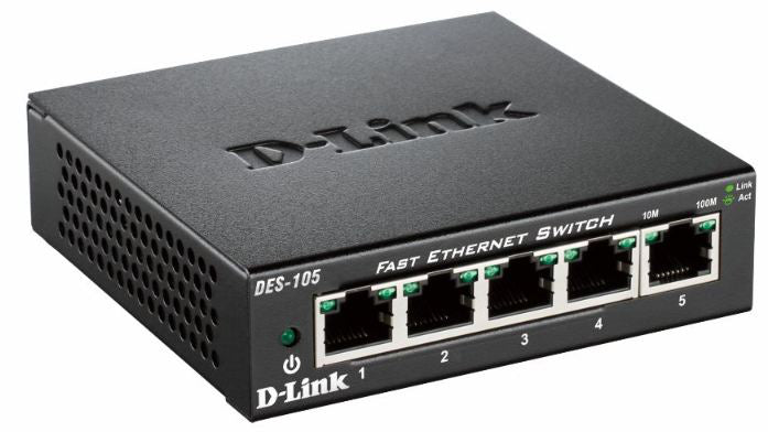 D-Link DES-105 Non-géré L2 Noir