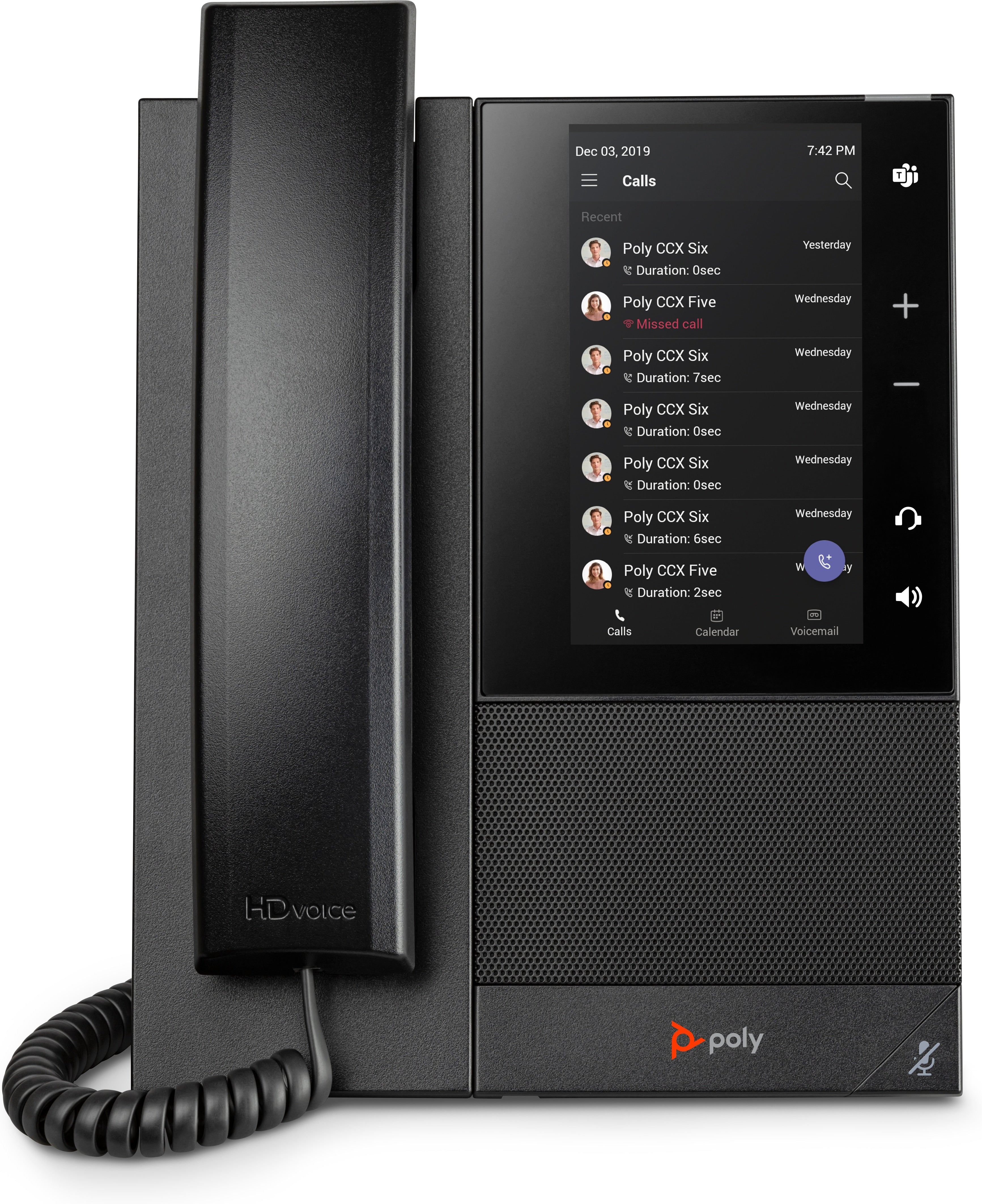POLY Téléphone multimédia professionnel CCX 500 pour Microsoft Teams et compatible PoE