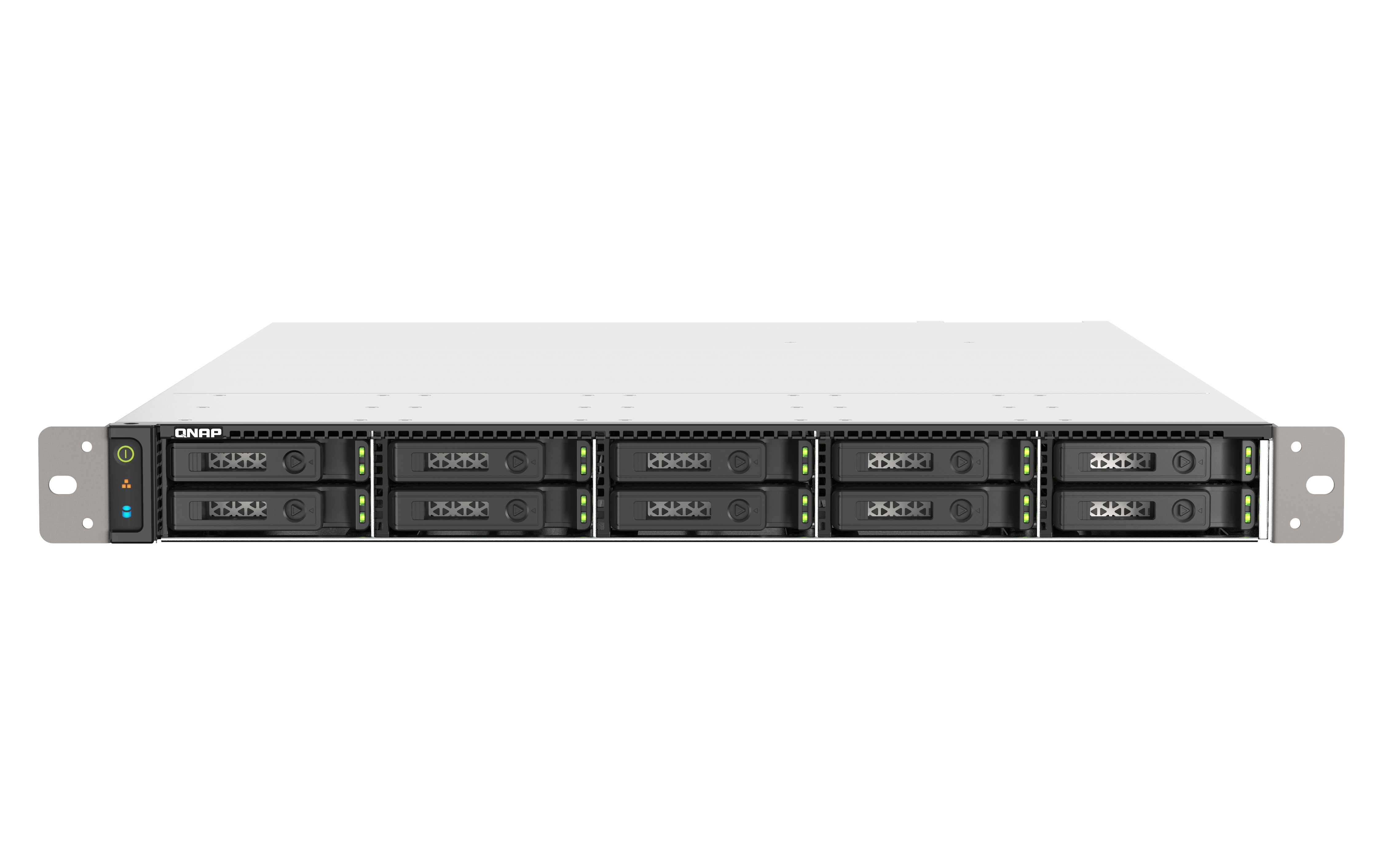 QNAP TS-h1090FU NAS Rack (1 U) EPYC 7232P 64 Go DDR4 0 To QuTS hero Noir, Gris