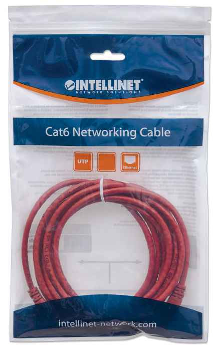 Intellinet 342155 câble de réseau Rouge 1,5 m Cat6 U/UTP (UTP)