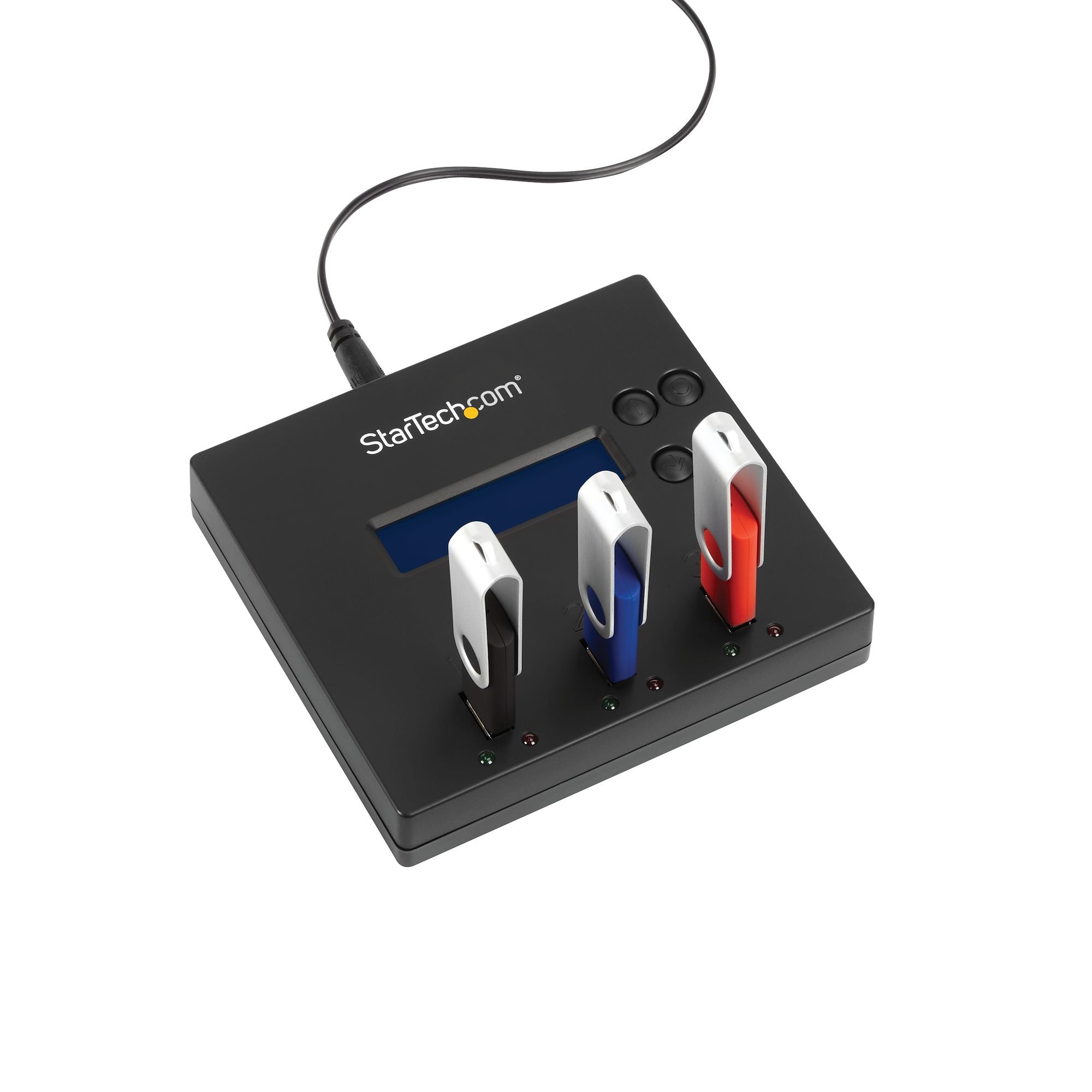 StarTech.com Duplicateur et Effaceur Autonome de 1 à 2 clés USB, Copieur de Plusieurs Clés USB, Copie Système et Fichier et Secteur par Secteur, 1,5 Go/min, Effacement en 3 Passes, Affichage LCD
