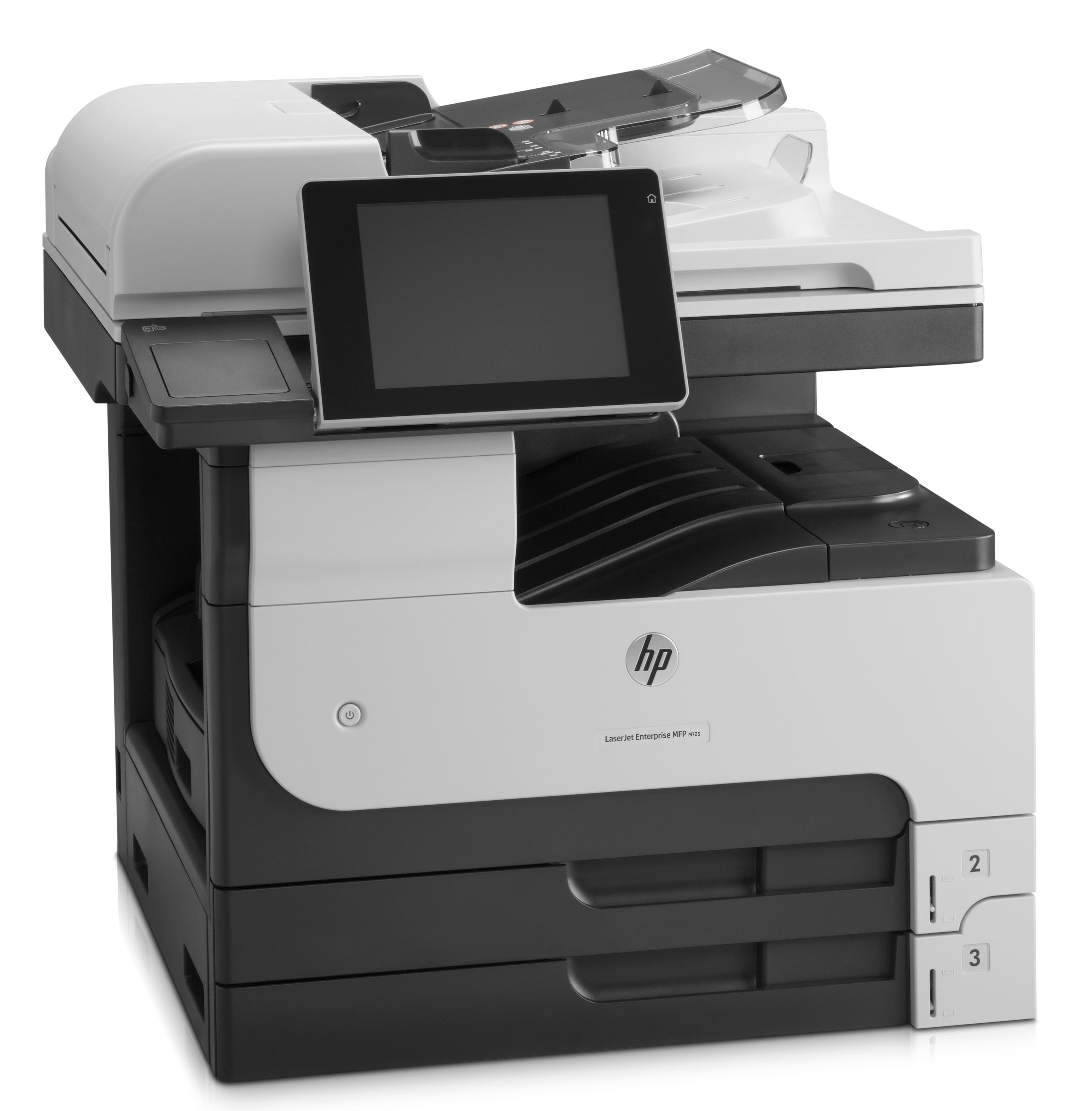 HP LaserJet Enterprise Imprimante multifonction MFP M725dn, Noir et blanc, Imprimante pour Entreprises, Impression, copie, numérisation, ADF de 100 pages; Impression USB en façade; Numérisation vers e-mail/PDF; Impression recto-verso