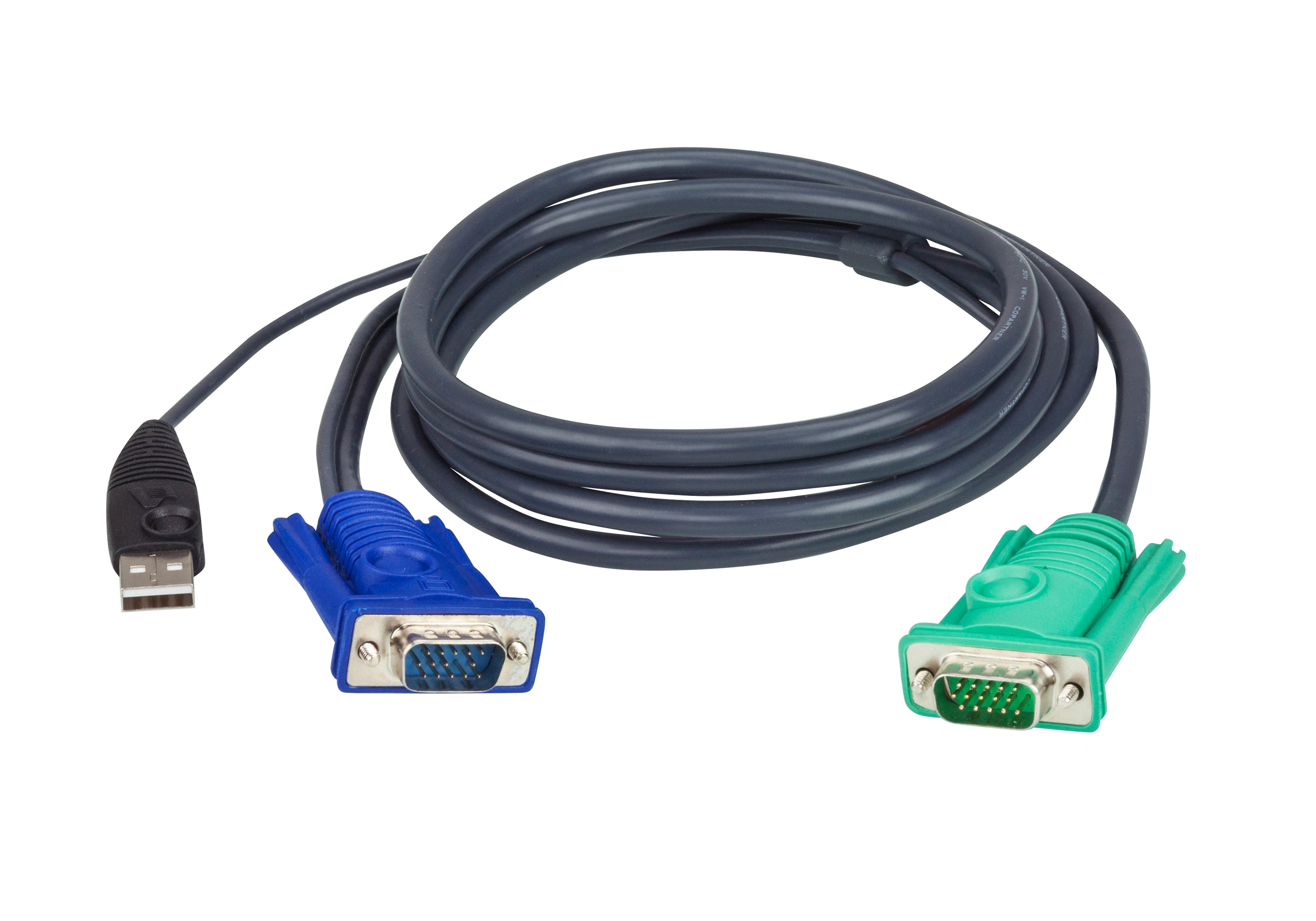 ATEN Câble KVM USB 1,8m avec SPHD 3 en 1