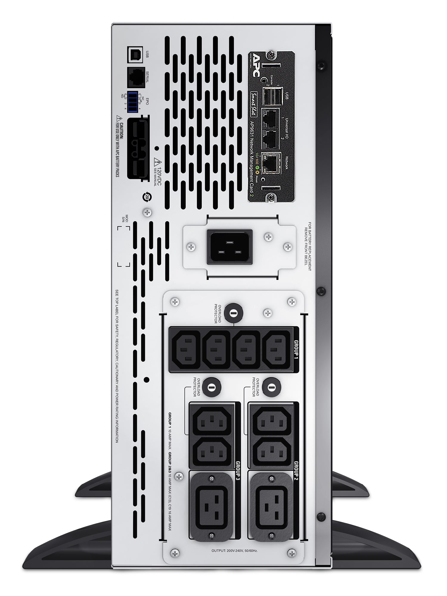 APC Smart-UPS X SMX3000HVNC - 3000VA, 8x C13 + 2x C19 sortie, USB, runtime extensible, profondeur limitée, NMC