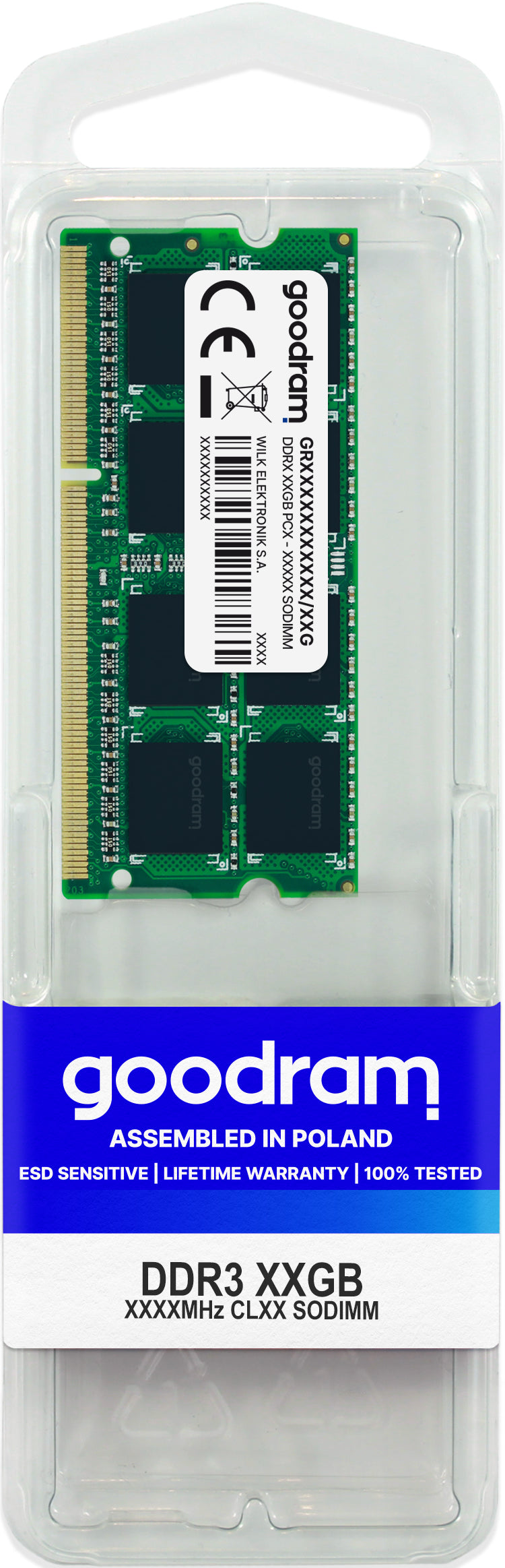 Goodram GR1333S364L9S/4G module de mémoire 4 Go 1 x 4 Go DDR3 1333 MHz