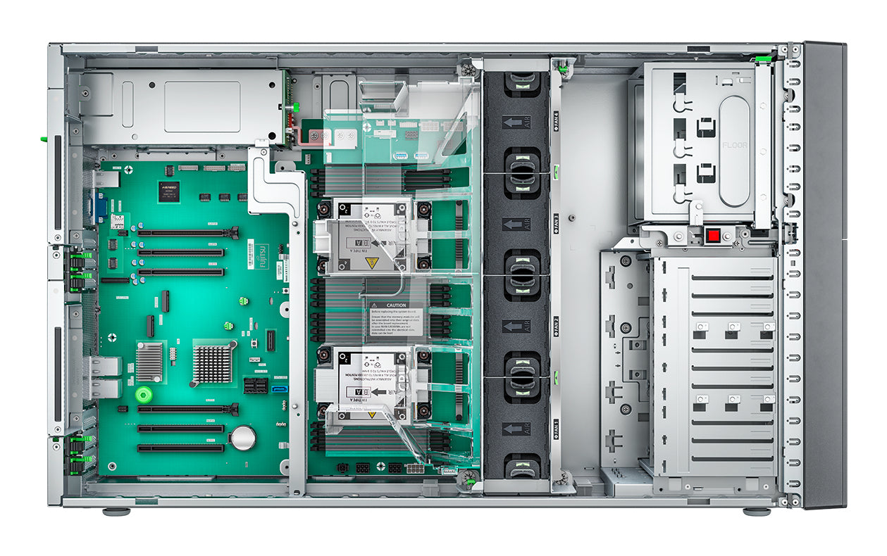 Fujitsu PRIMERGY TX2550 M7 serveur Tower Intel® Xeon® Silver 4410T 2,7 GHz 32 Go DDR5-SDRAM 900 W