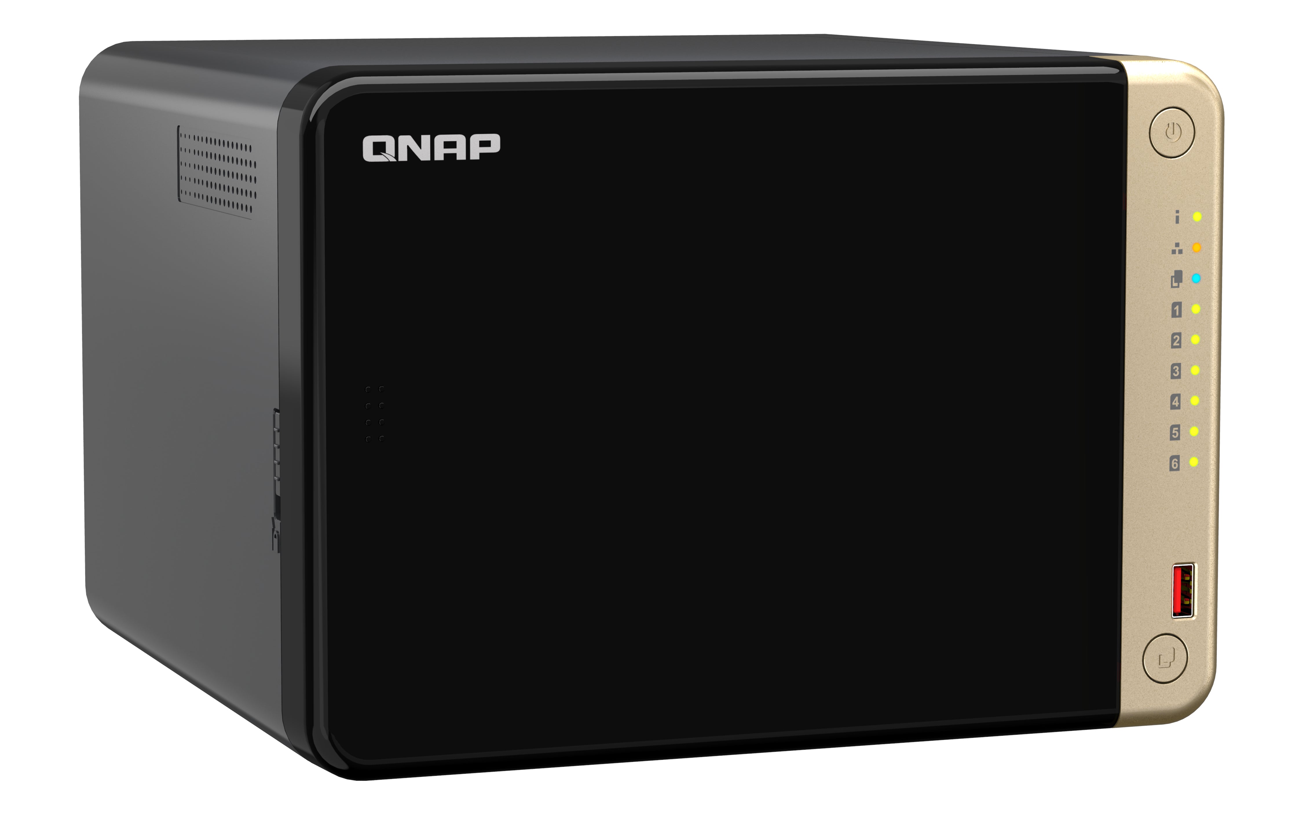 QNAP TS-664 NAS Tower Intel® Celeron® N5095 8 Go DDR4 0 To QNAP QTS Noir, Bronze