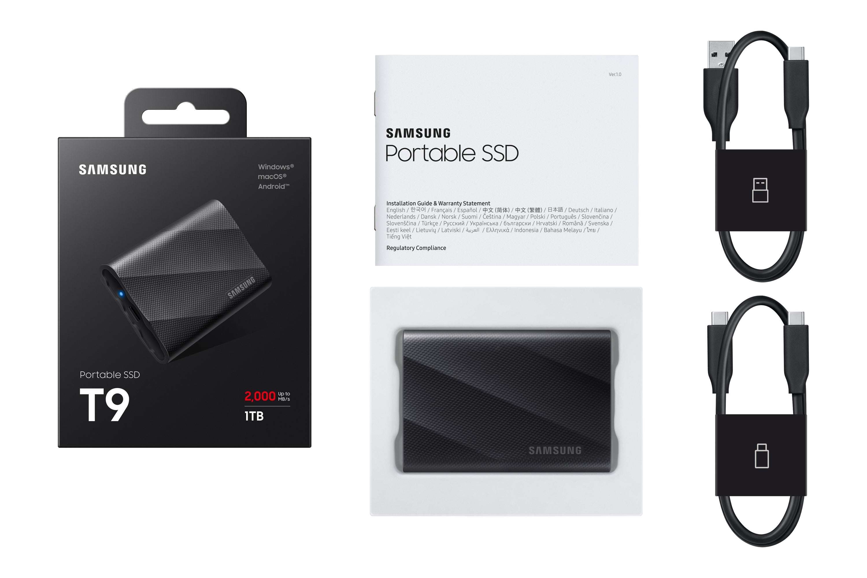 Samsung MU-PG1T0B 1 To USB Type-C 3.2 Gen 2 (3.1 Gen 2) Noir