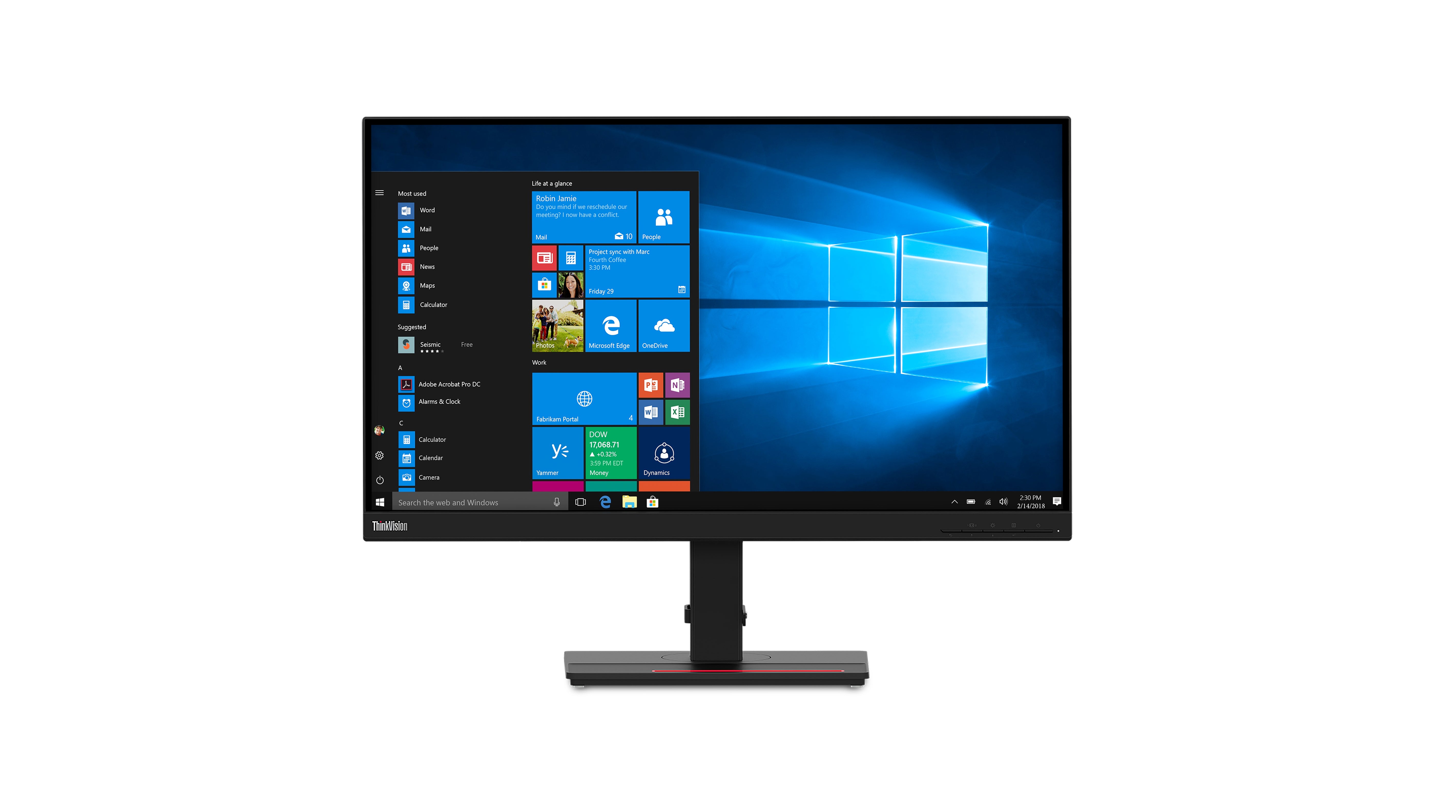 Lenovo ThinkVision T27q-20 LED display 68,6 cm (27") 2560 x 1440 pixels Quad HD LCD Noir