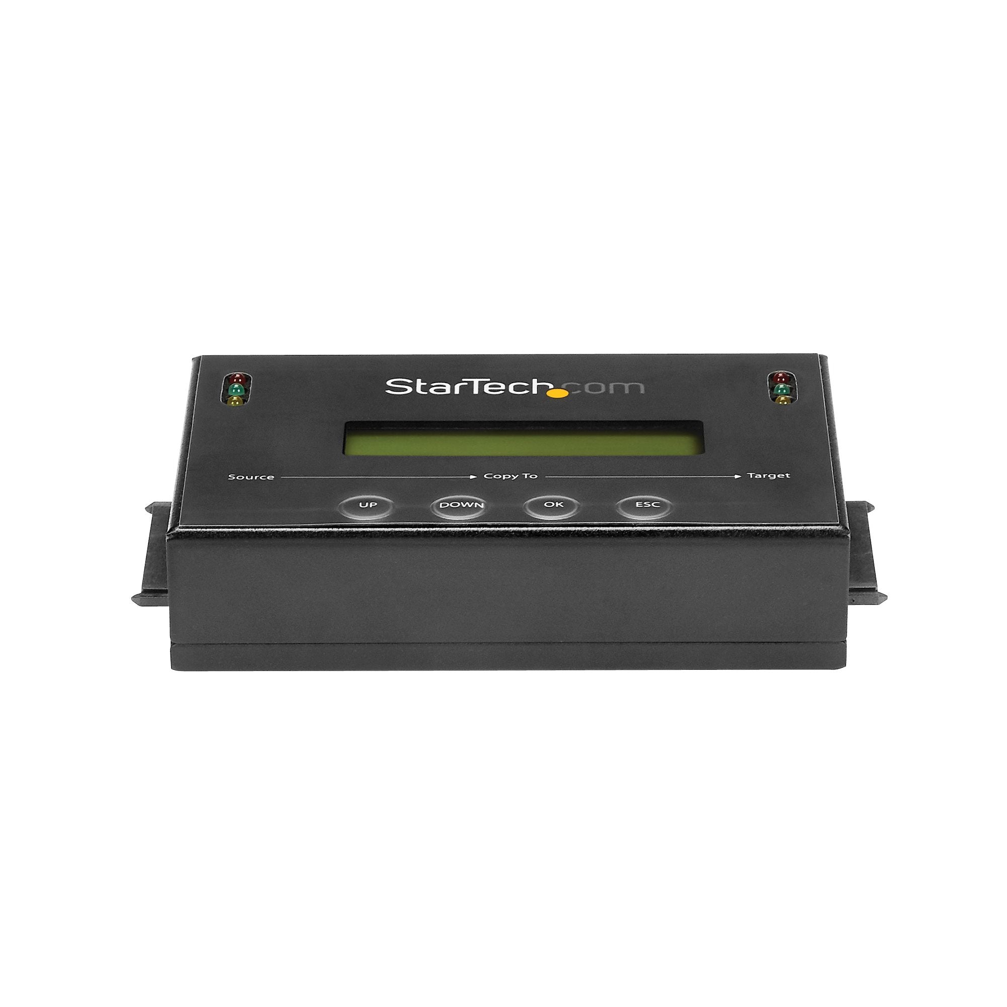 StarTech.com Duplicateur et Effaceur de Disque Dur Autonome 1:1, Cloneur et Effaceur de Disque SATA HDD/SSD, Écran LCD, Conforme TAA, Indépendant du Système d'Exploitation