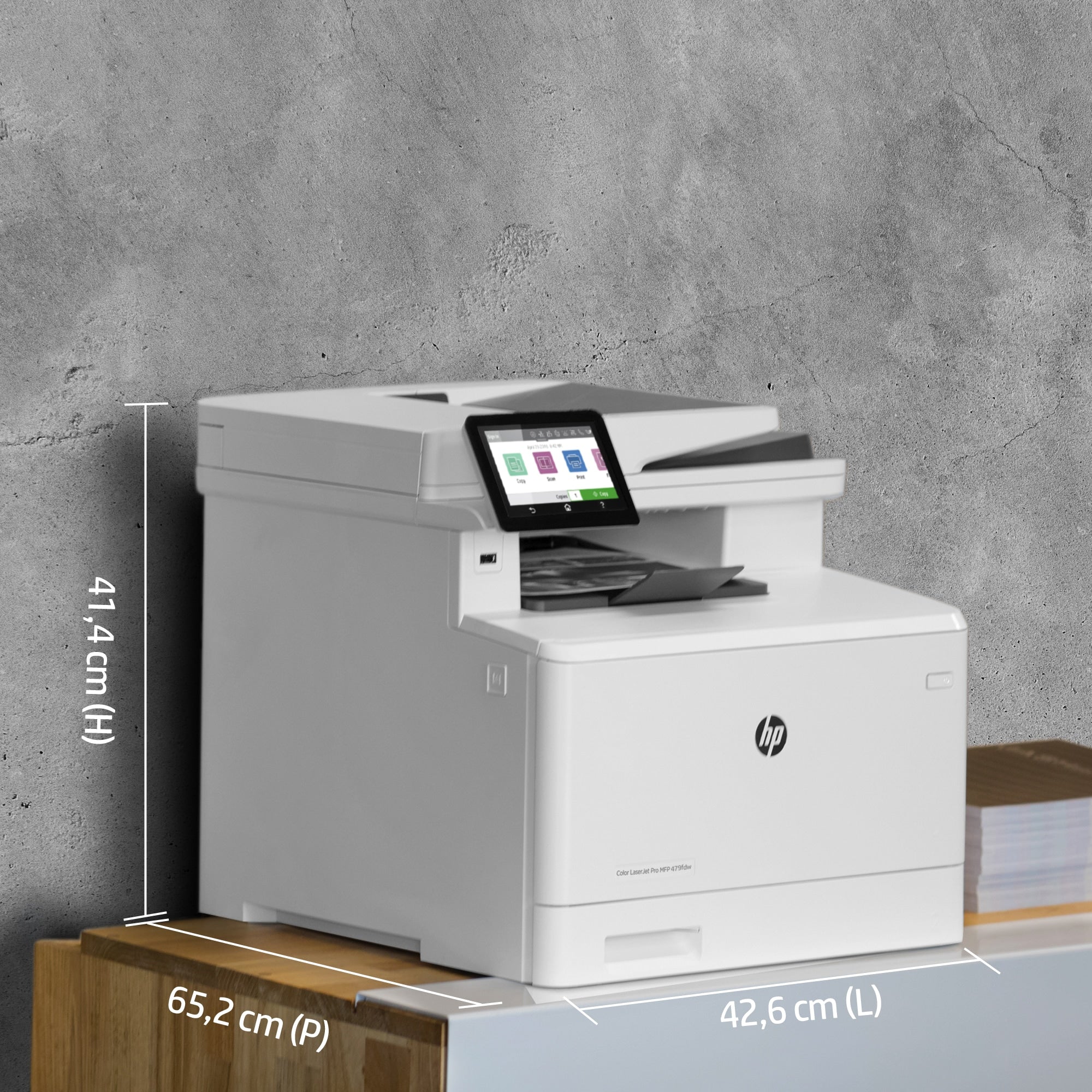 HP Color LaserJet Pro Imprimante multifonction M479fnw, Impression, copie, numérisation, télécopie, e-mail, Numérisation vers e-mail/PDF; Chargeur automatique de documents déroulé de 50 feuilles
