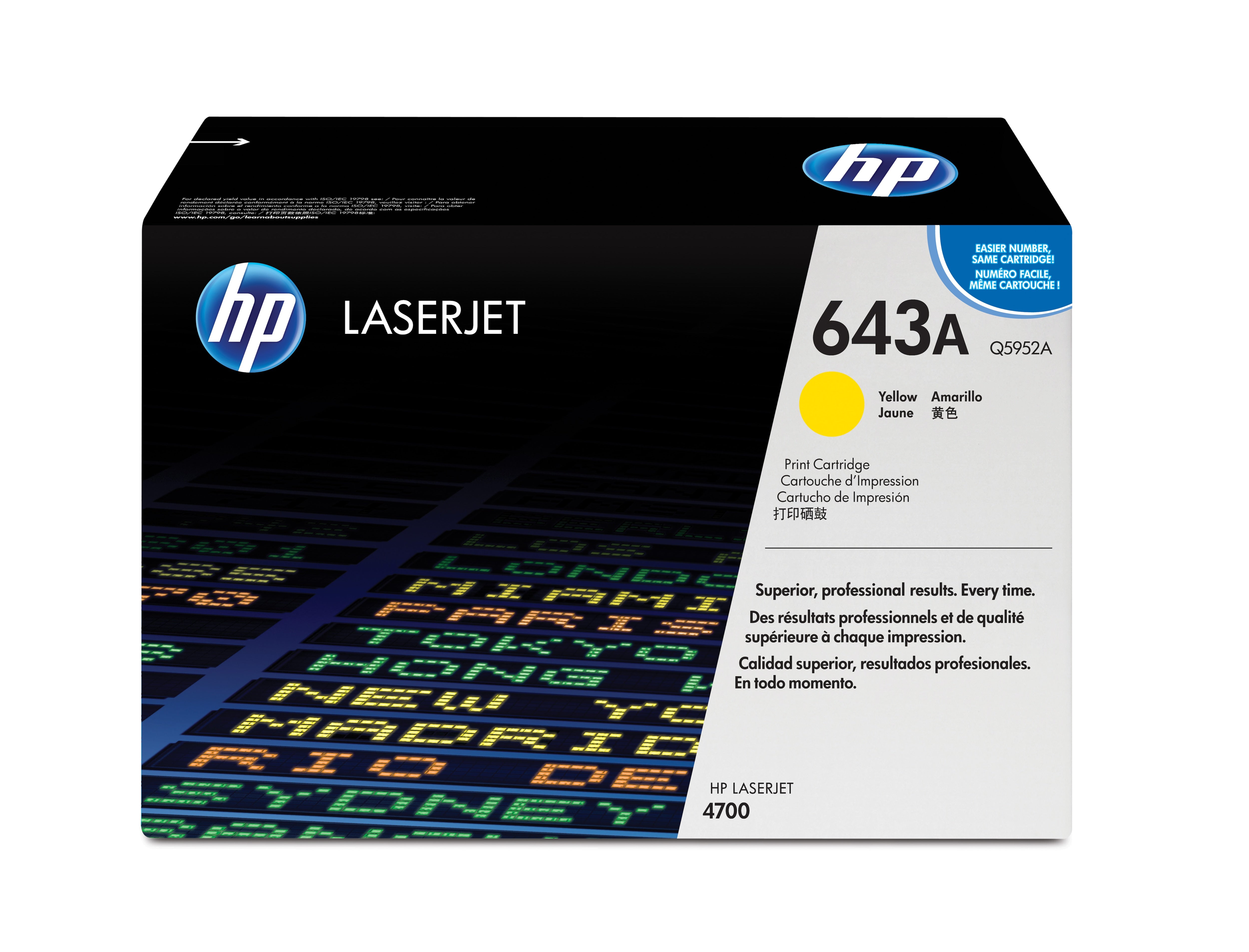 HP 643A toner LaserJet jaune authentique