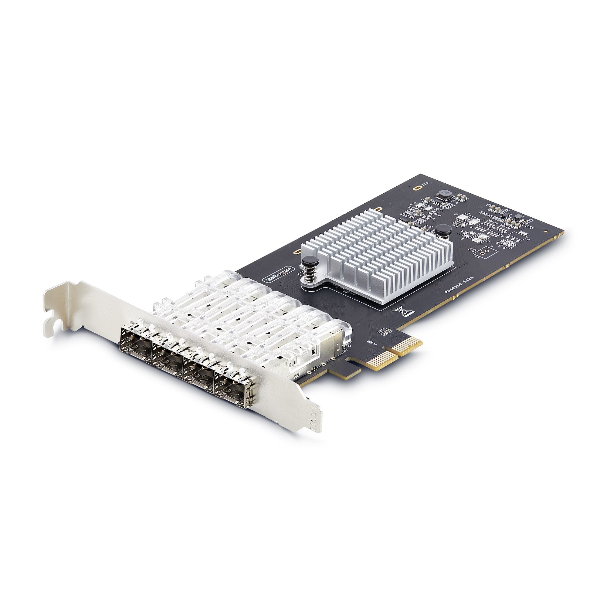 StarTech.com Carte Réseau GbE SFP à 4 Ports, PCIe 2.0 x2 (Compatible x4, x8, x16), Contrôleur Intel I350-AM4 4x 1GbE, 1000BASE Cuivre/Fibre Optique, Carte Réseau Gigabit Ethernet à 4 Ports pour Bureau/Serveur - Windows & Linux