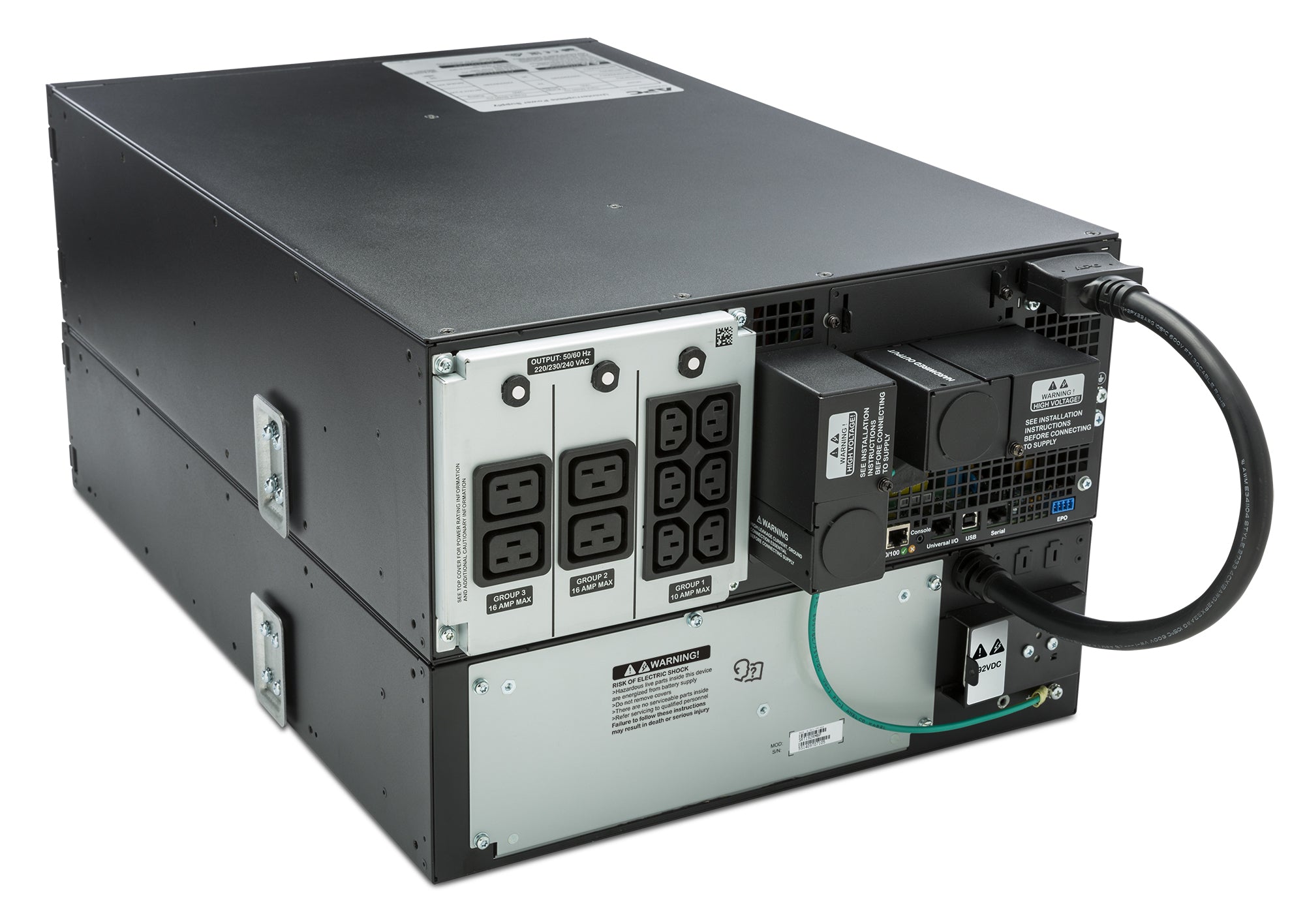 APC Smart-UPS On-Line SRT6KRMXLI - 6kW/VA, 6x C13, 4x C19, sortie monophasée câblée, montable en rack, NMC intégré