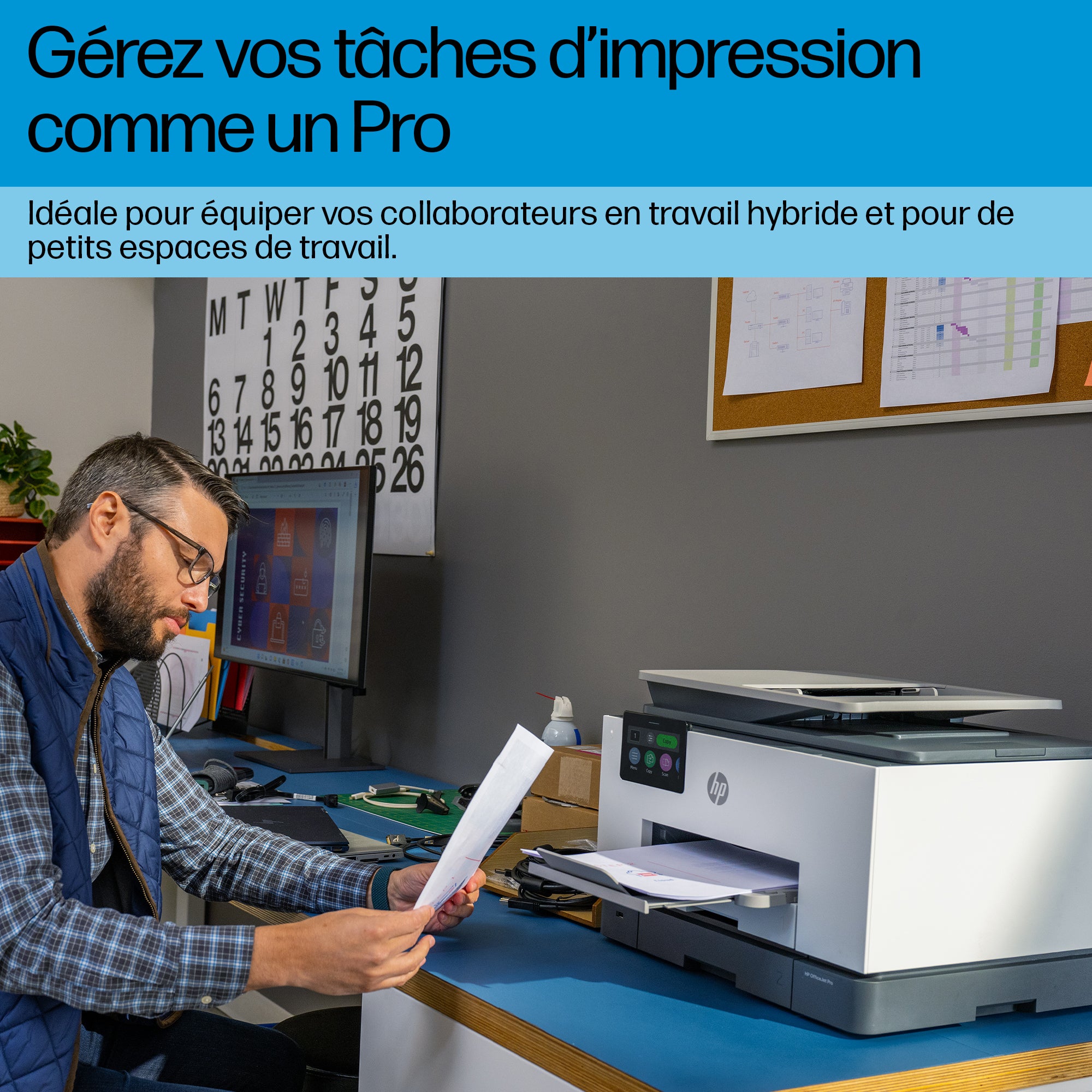 HP OfficeJet Pro 9130b Sans fil All-in-One Couleur Imprimante, Impression recto-verso; copieur, scanner