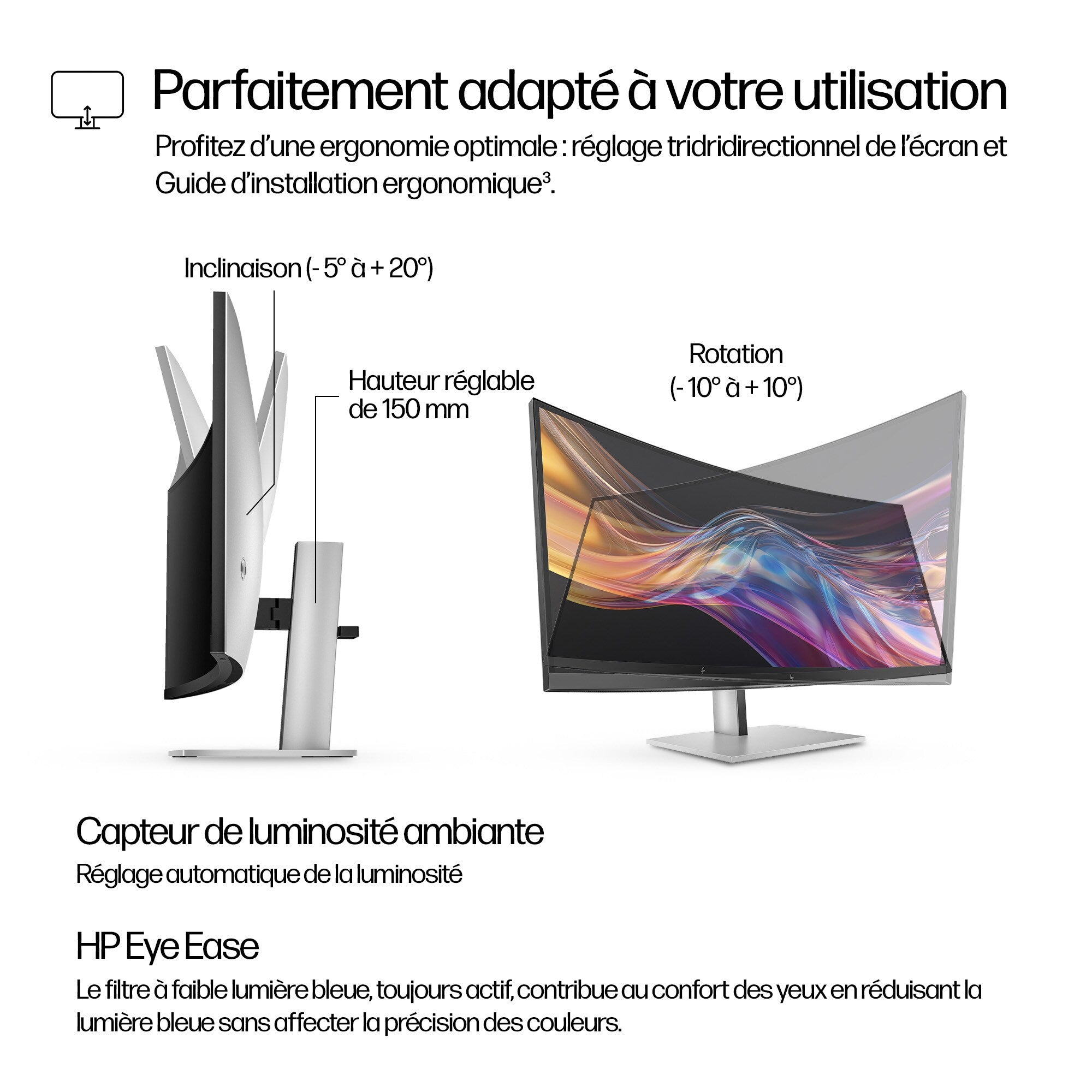 HP Series 7 Pro Écran WQHD+ Thunderbolt 4 37,5 pouces - 738pu