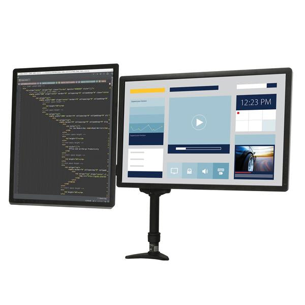 StarTech.com Bras articulé pour 2 moniteurs avec gestion de câbles et hauteur ajustable - Support de bureau double écran